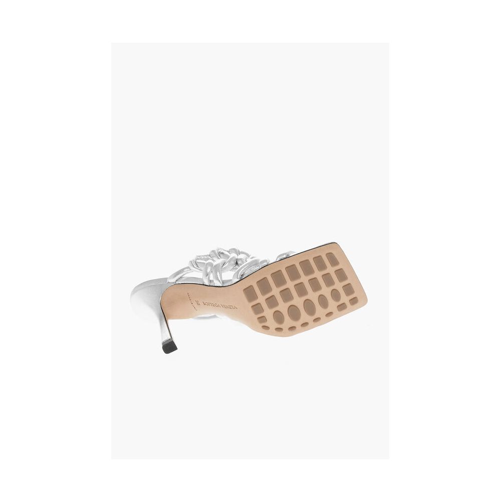 Sandale damă Bottega Veneta din piele argintie