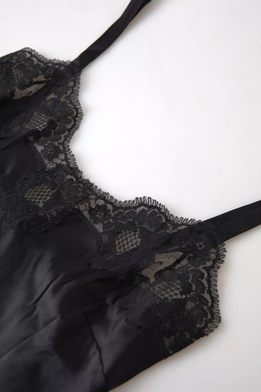 Dolce &amp; Gabbana – Sinnliches Camisole-Oberteil aus schwarzer Seide