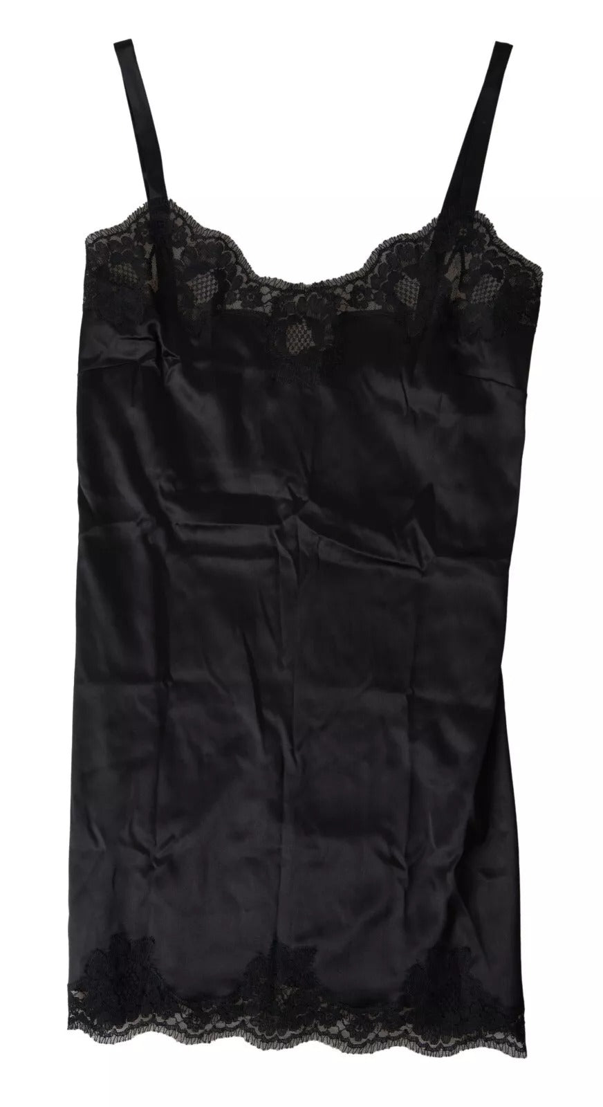 Dolce &amp; Gabbana – Sinnliches Camisole-Oberteil aus schwarzer Seide
