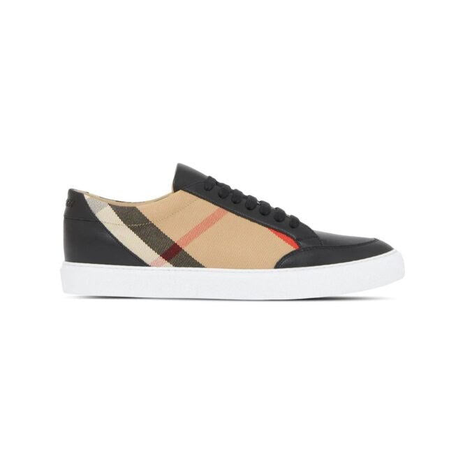 Burberry – Neue Salmond-Sneaker aus schwarzem Leder