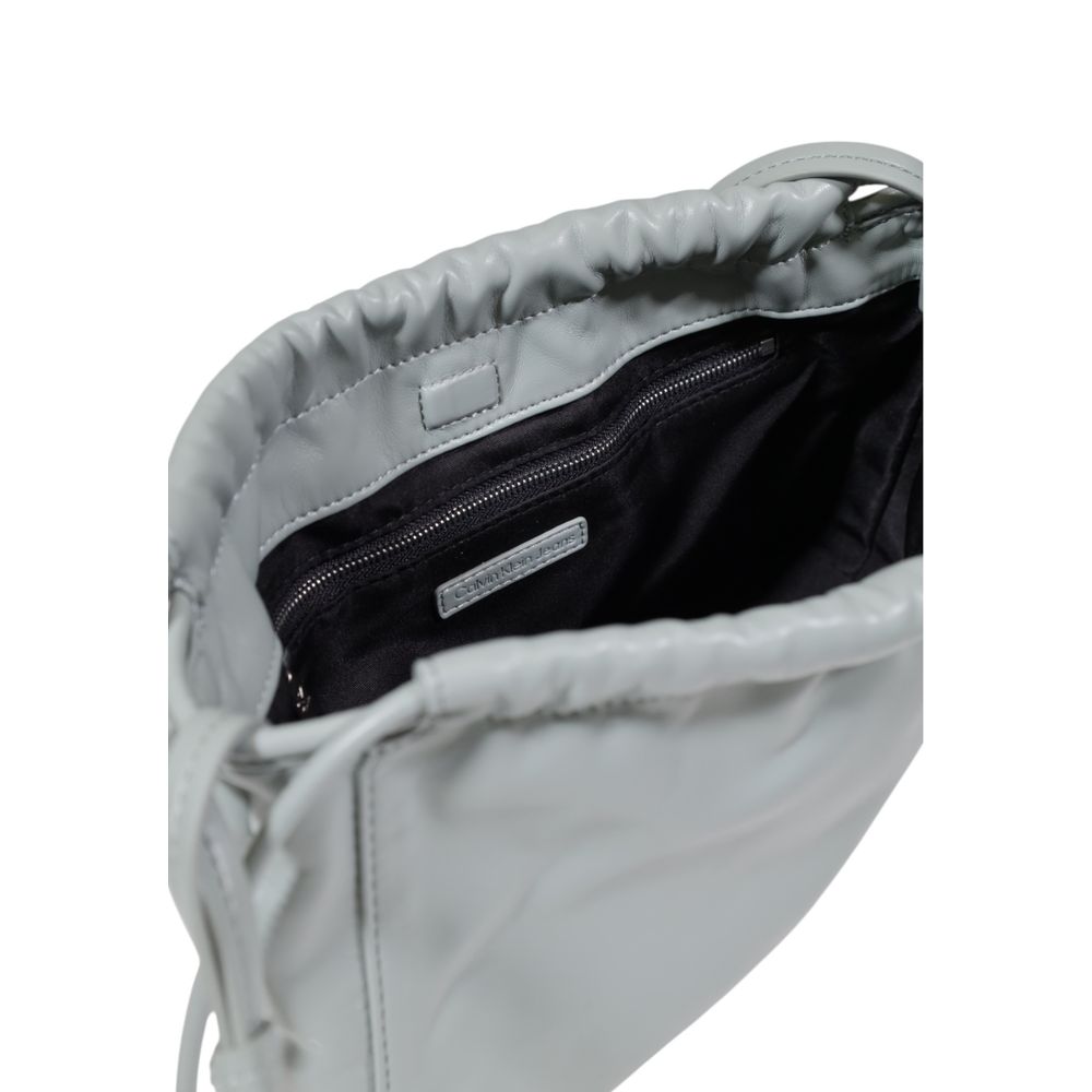 Geantă de mână Calvin Klein Jeans gri din poliester reciclat