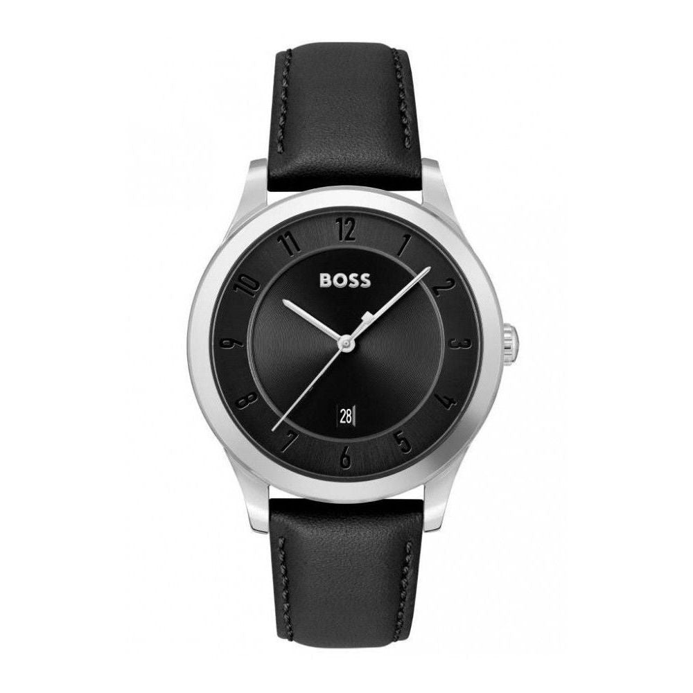 Hugo Boss Schwarze Lederuhr
