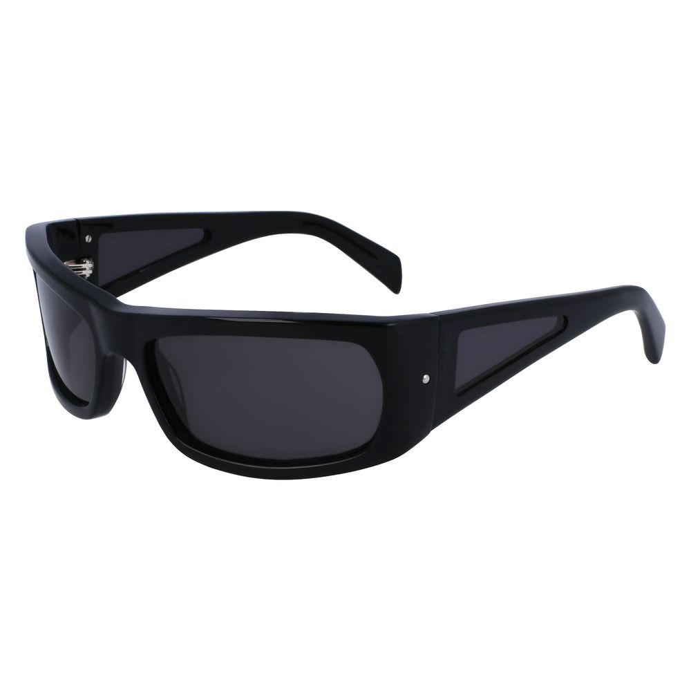 Ferragamo – Schwarze Sonnenbrille aus Kalbshaar