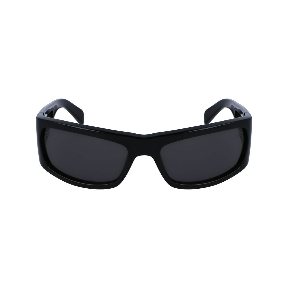 Ferragamo – Schwarze Sonnenbrille aus Kalbshaar