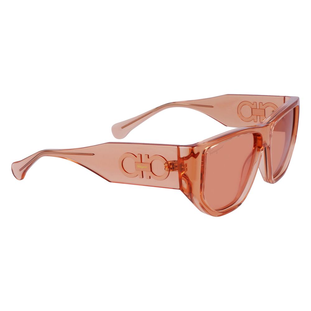 Ochelari de soare Ferragamo cu lentile portocalii injectate