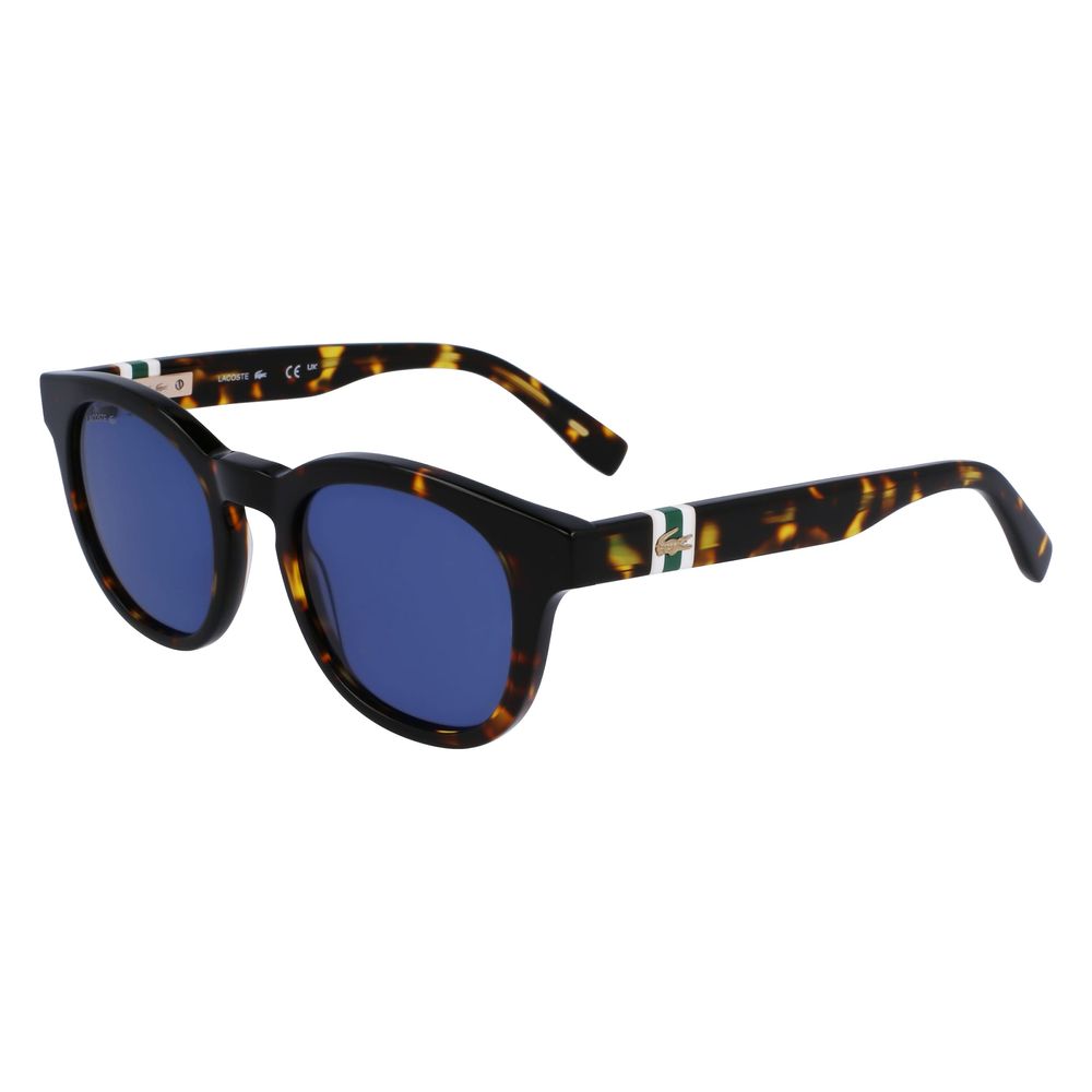 Lacoste – Braune Sonnenbrille aus Kalbshaar