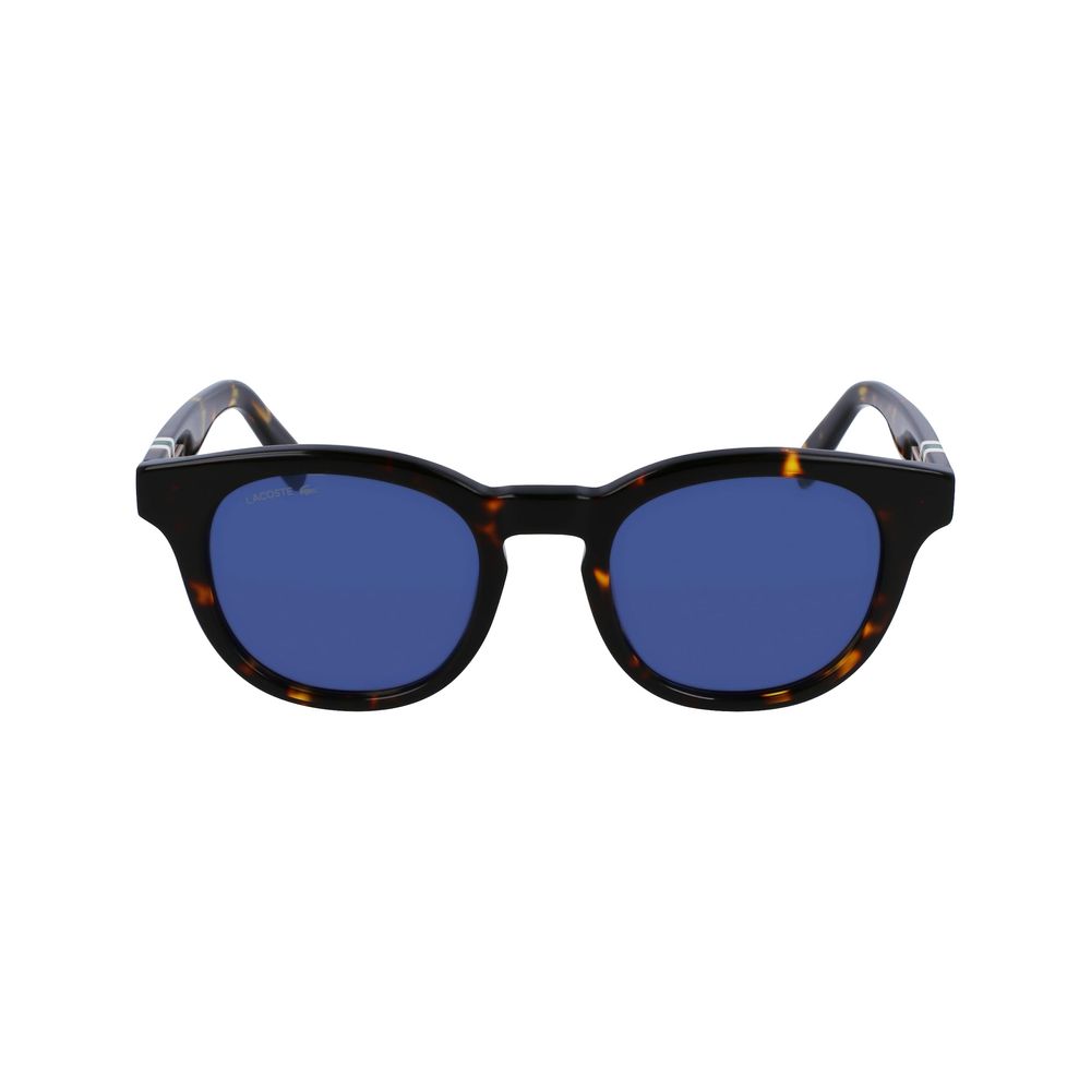 Lacoste – Braune Sonnenbrille aus Kalbshaar