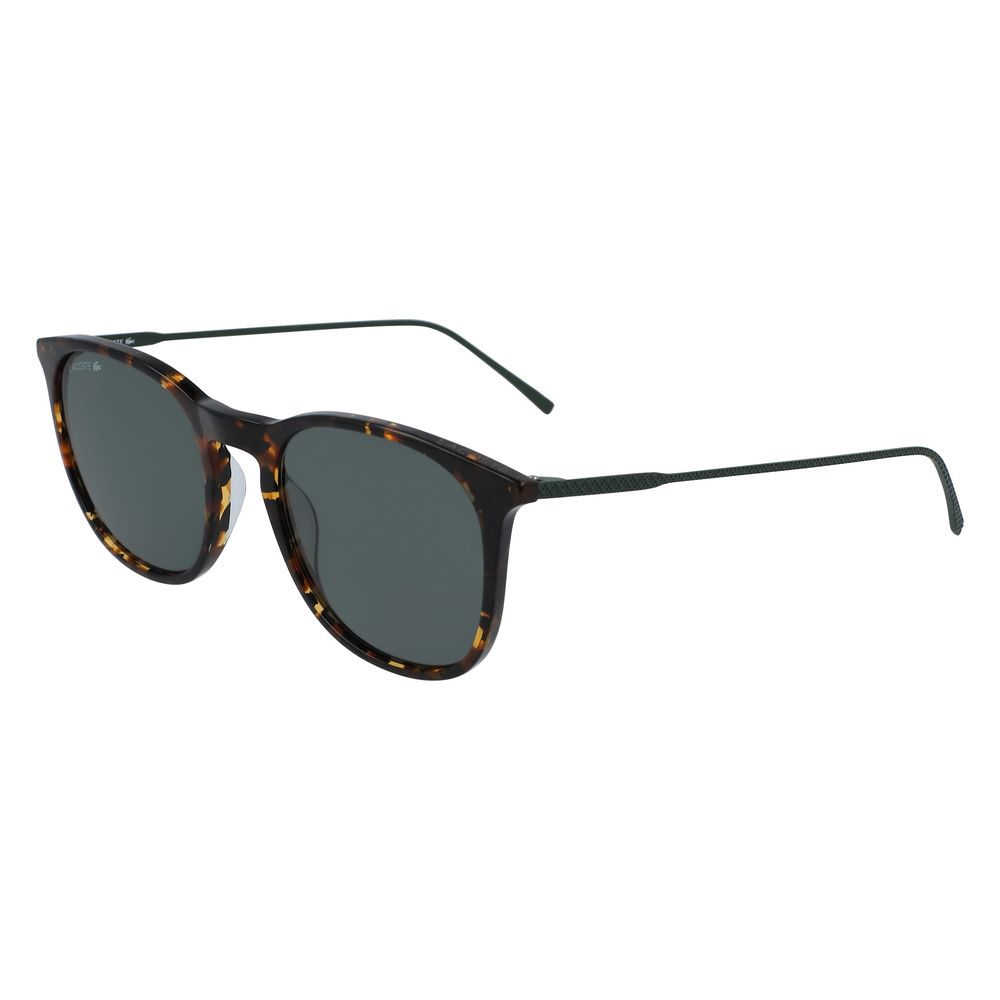 Lacoste – Braune Sonnenbrille aus Kalbshaar