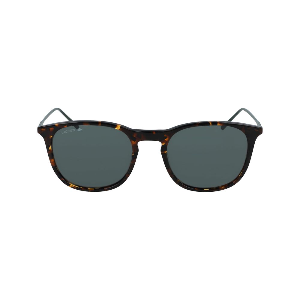 Lacoste – Braune Sonnenbrille aus Kalbshaar