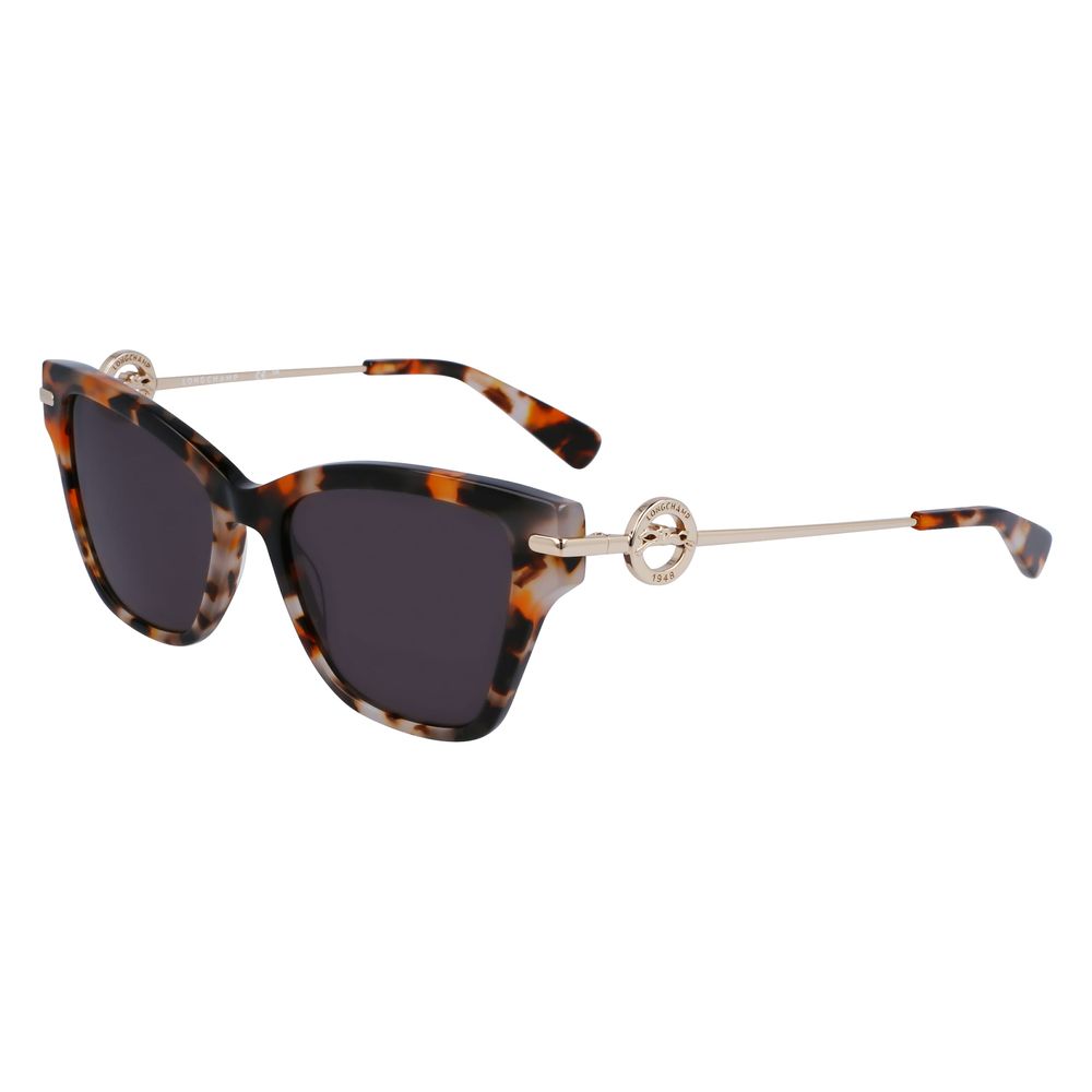 Ochelari de soare Longchamp maro cu model Haircalf