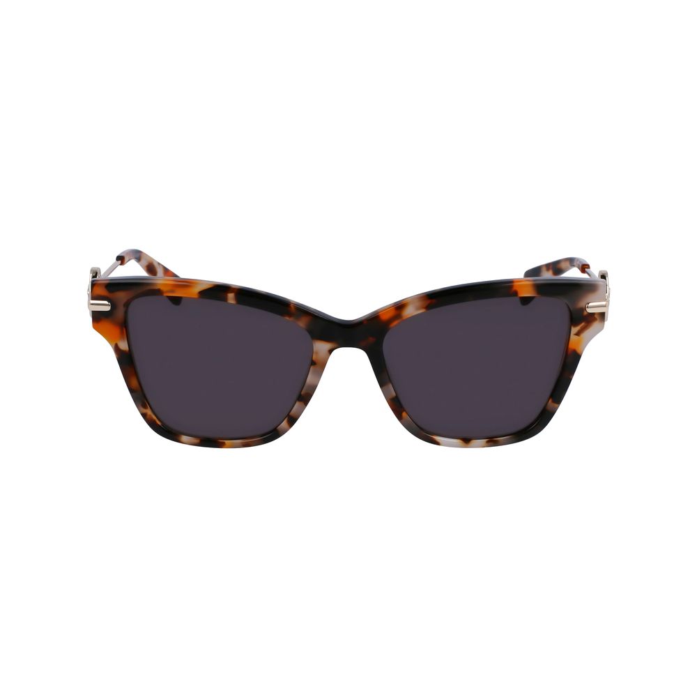 Ochelari de soare Longchamp maro cu model Haircalf