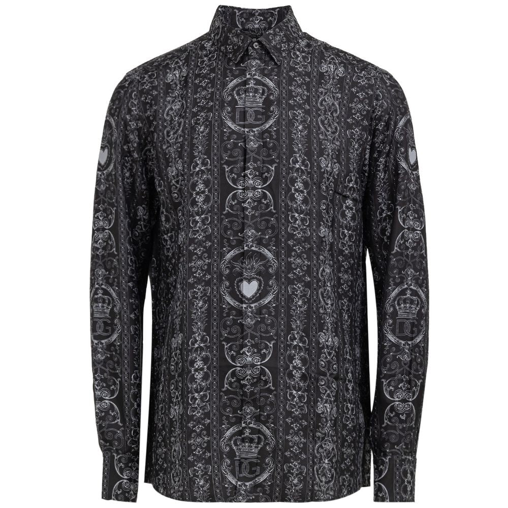 Graues Seidenhemd von Dolce &amp; Gabbana