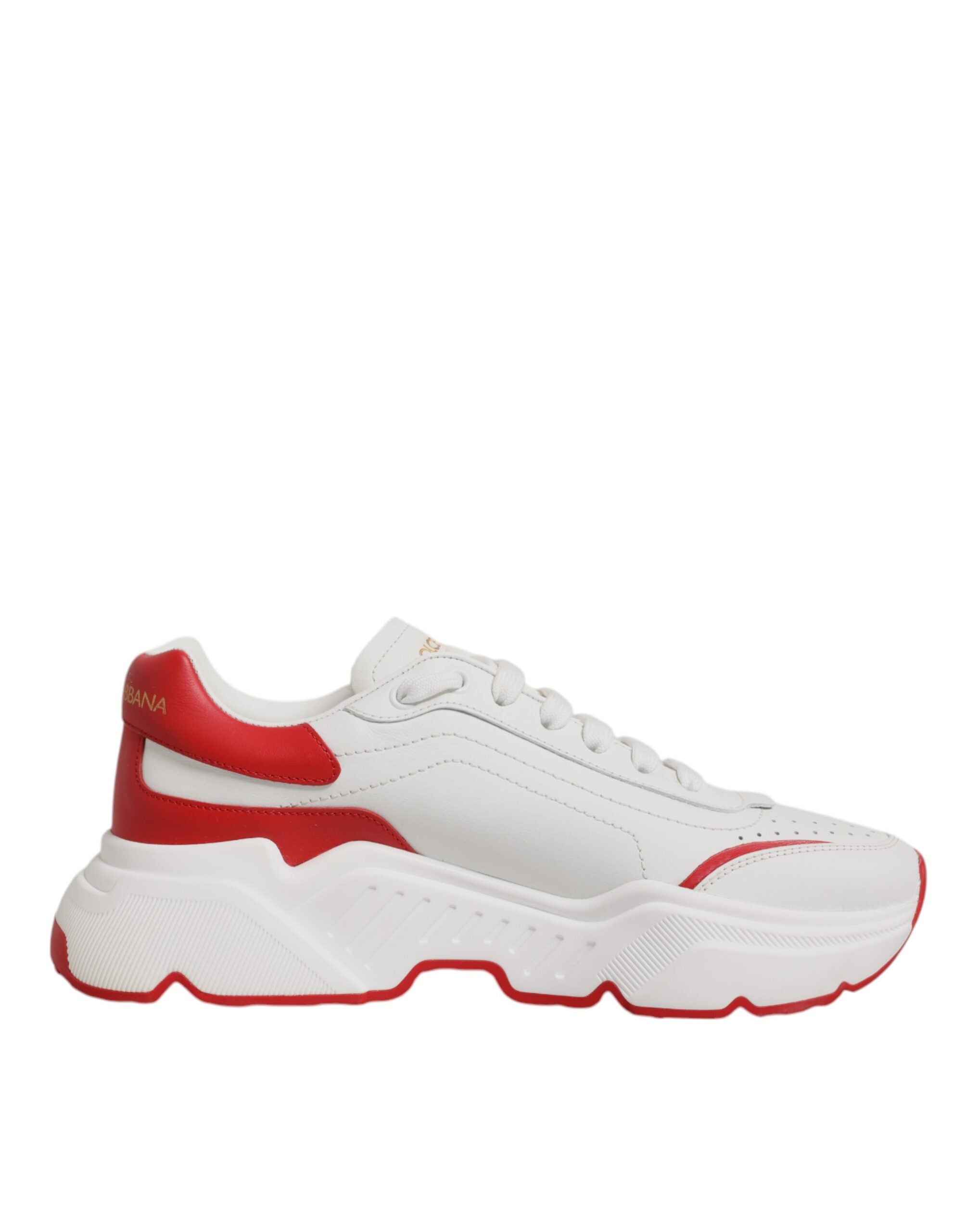 Dolce &amp; Gabbana Daymaster Herren Sneakers aus weißem und rotem Leder