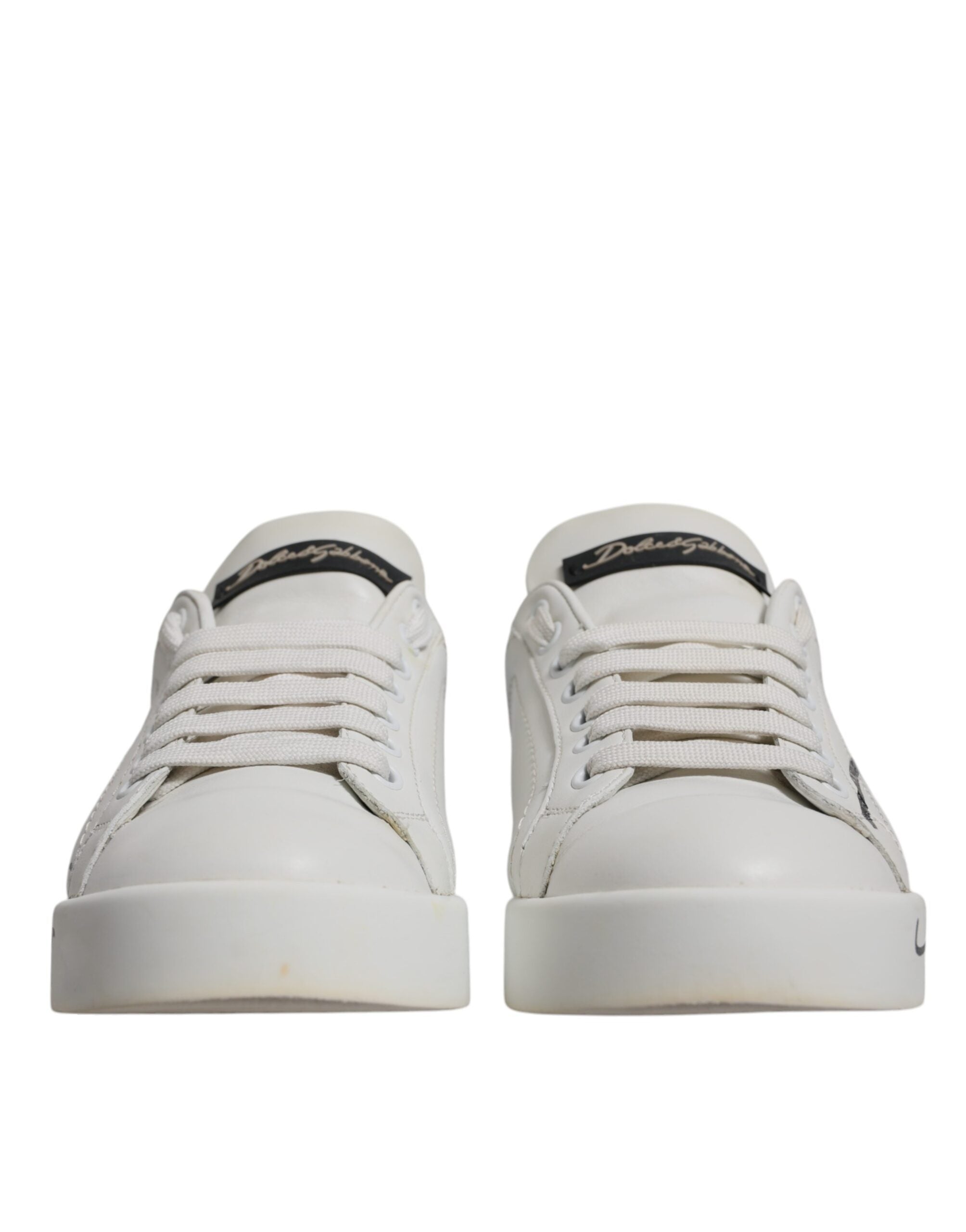 Dolce &amp; Gabbana – Portofino – Sneaker mit Logo in Weiß und Blau