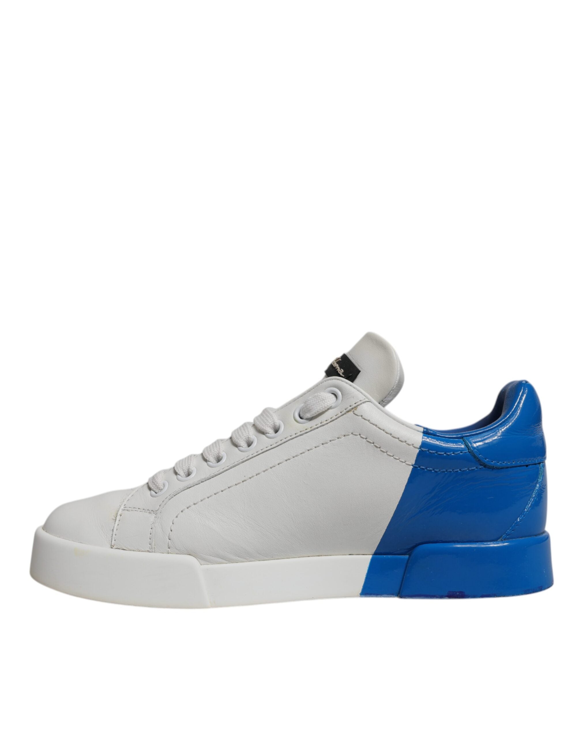 Dolce &amp; Gabbana – Portofino – Sneaker mit Logo in Weiß und Blau