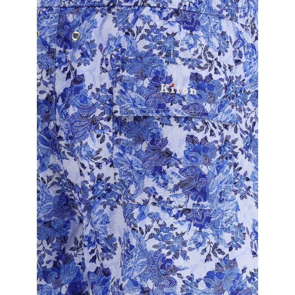 Kiton Badeshorts mit Paisley-Print