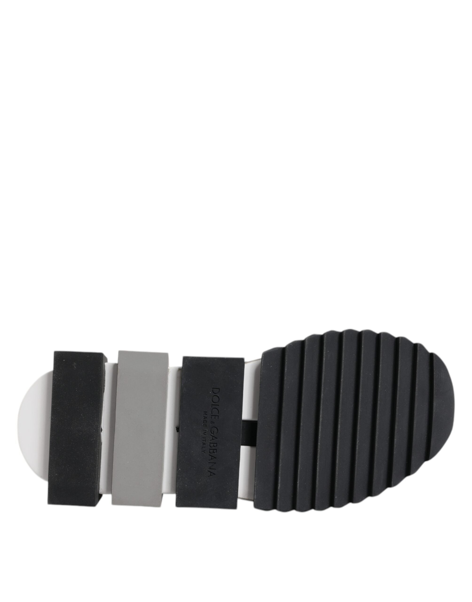 Șosete Dolce &amp; Gabbana Sorrento albe și negre, pantofi sport