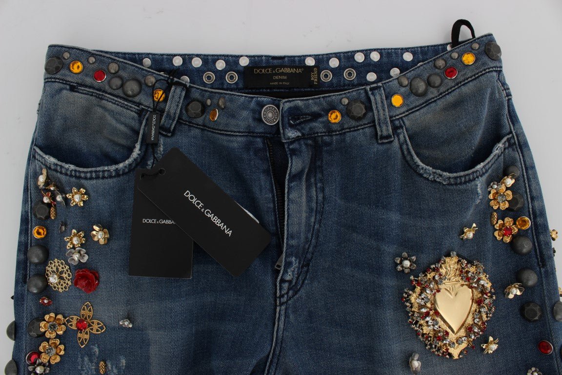 Dolce &amp; Gabbana – Verzierte Boyfriendjeans „Enchanted Sicily“
