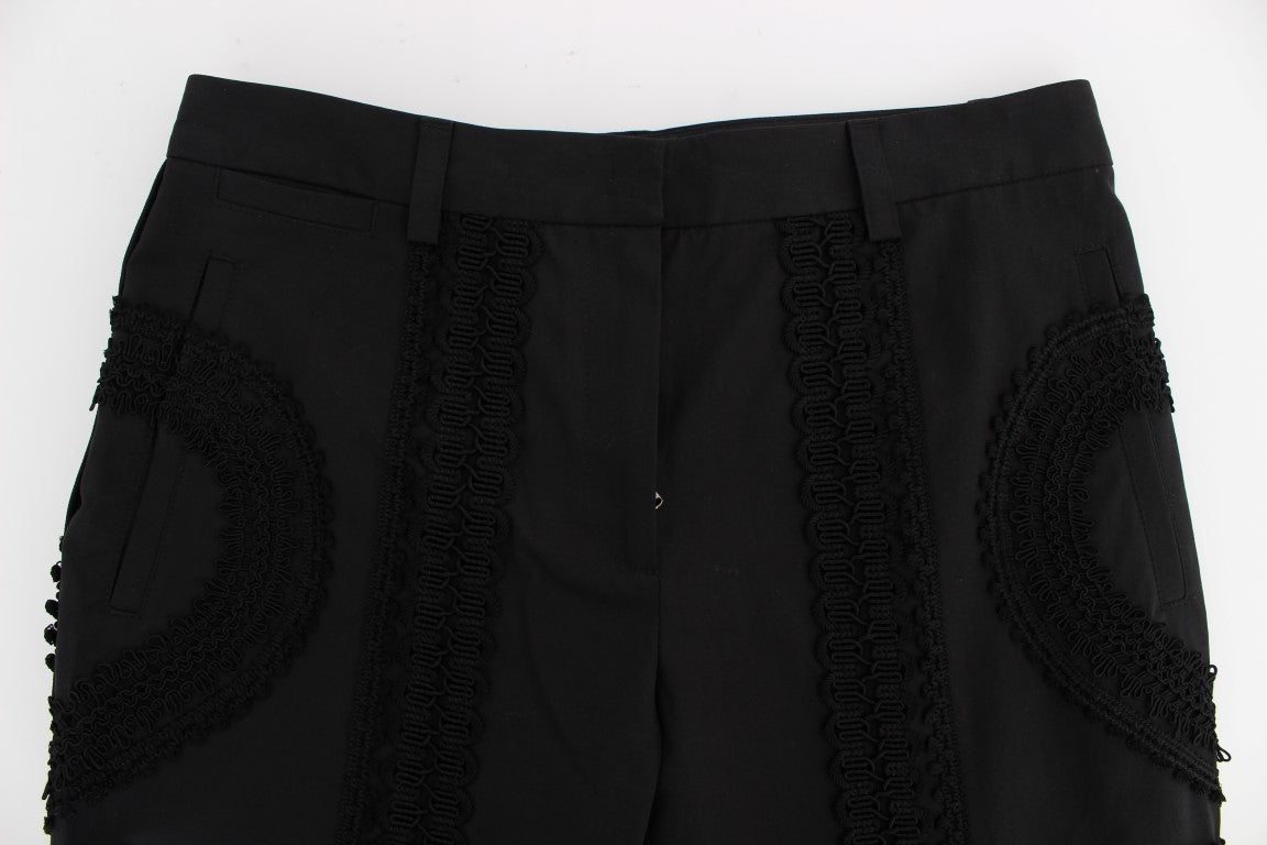 Dolce &amp; Gabbana Elegante schwarze Torero-Caprihose