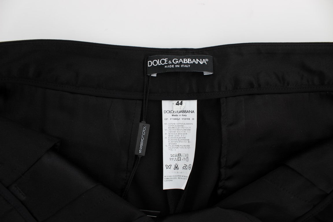 Dolce &amp; Gabbana Elegante schwarze Torero-Caprihose
