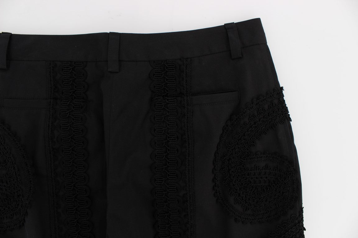 Dolce &amp; Gabbana Elegante schwarze Torero-Caprihose