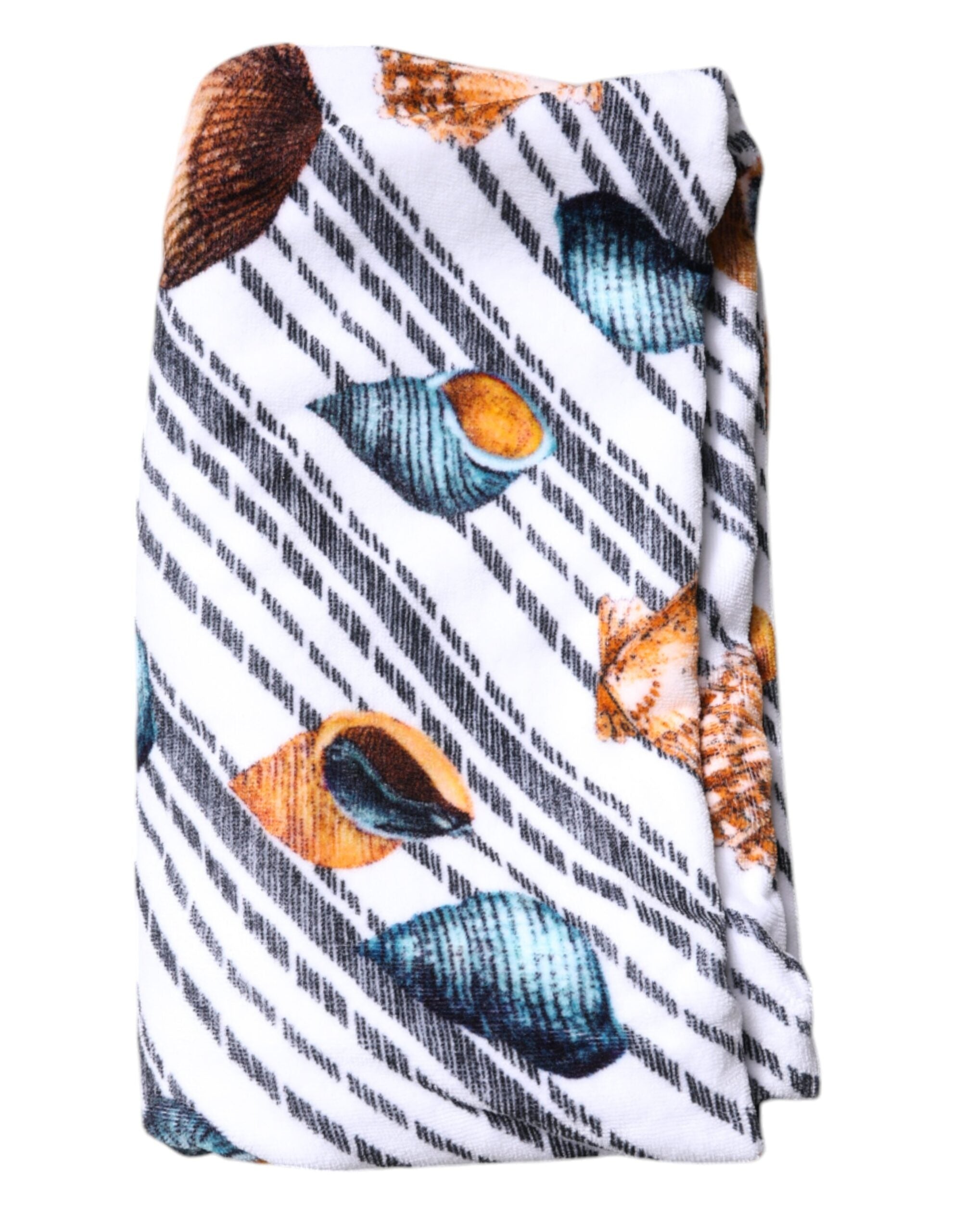 Dolce &amp; Gabbana Strandtuch mit mehrfarbigen Streifen und Muscheln