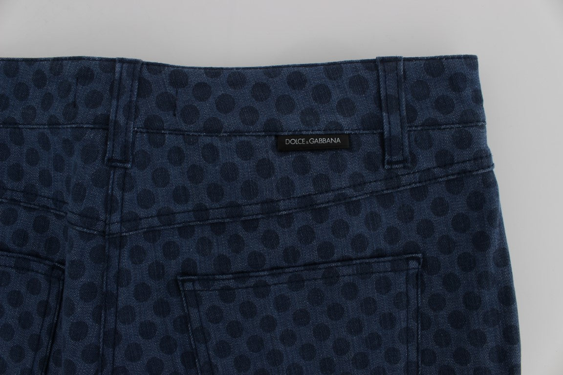 Dolce &amp; Gabbana – Capri-Stretch-Jeans mit Punkten