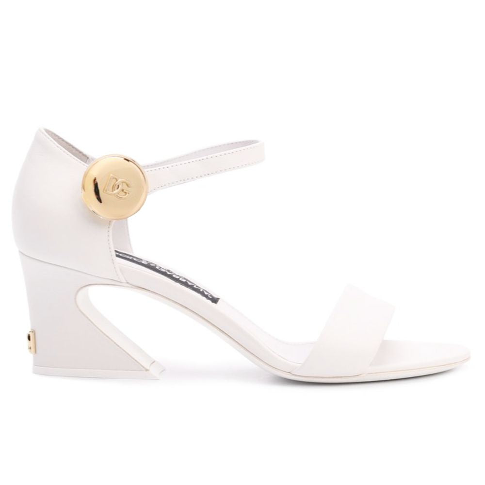 Dolce &amp; Gabbana Damen Pumps aus weißem Kalbsleder