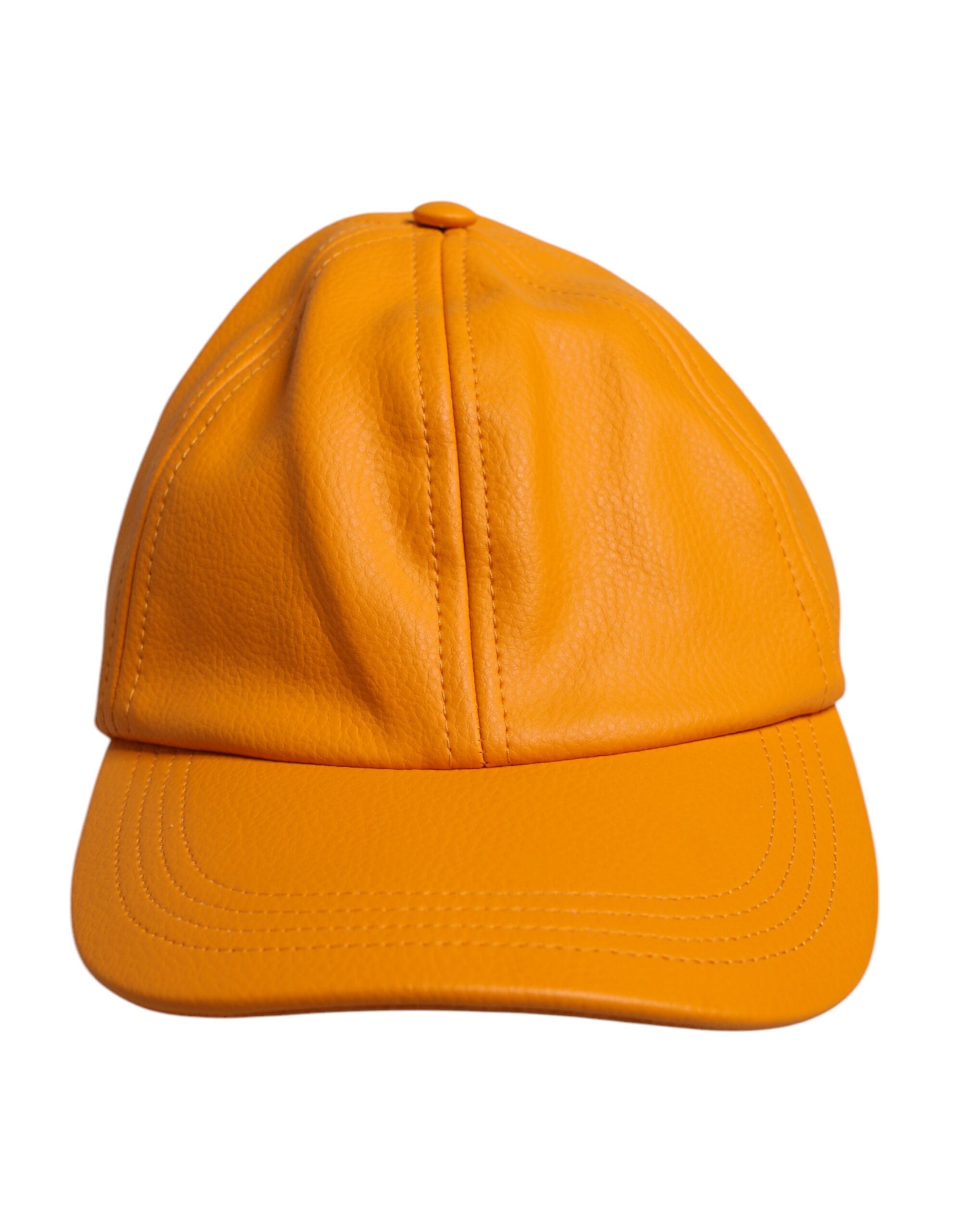 Șapcă de baseball Dolce &amp; Gabbana portocalie din bumbac cu 6 panouri