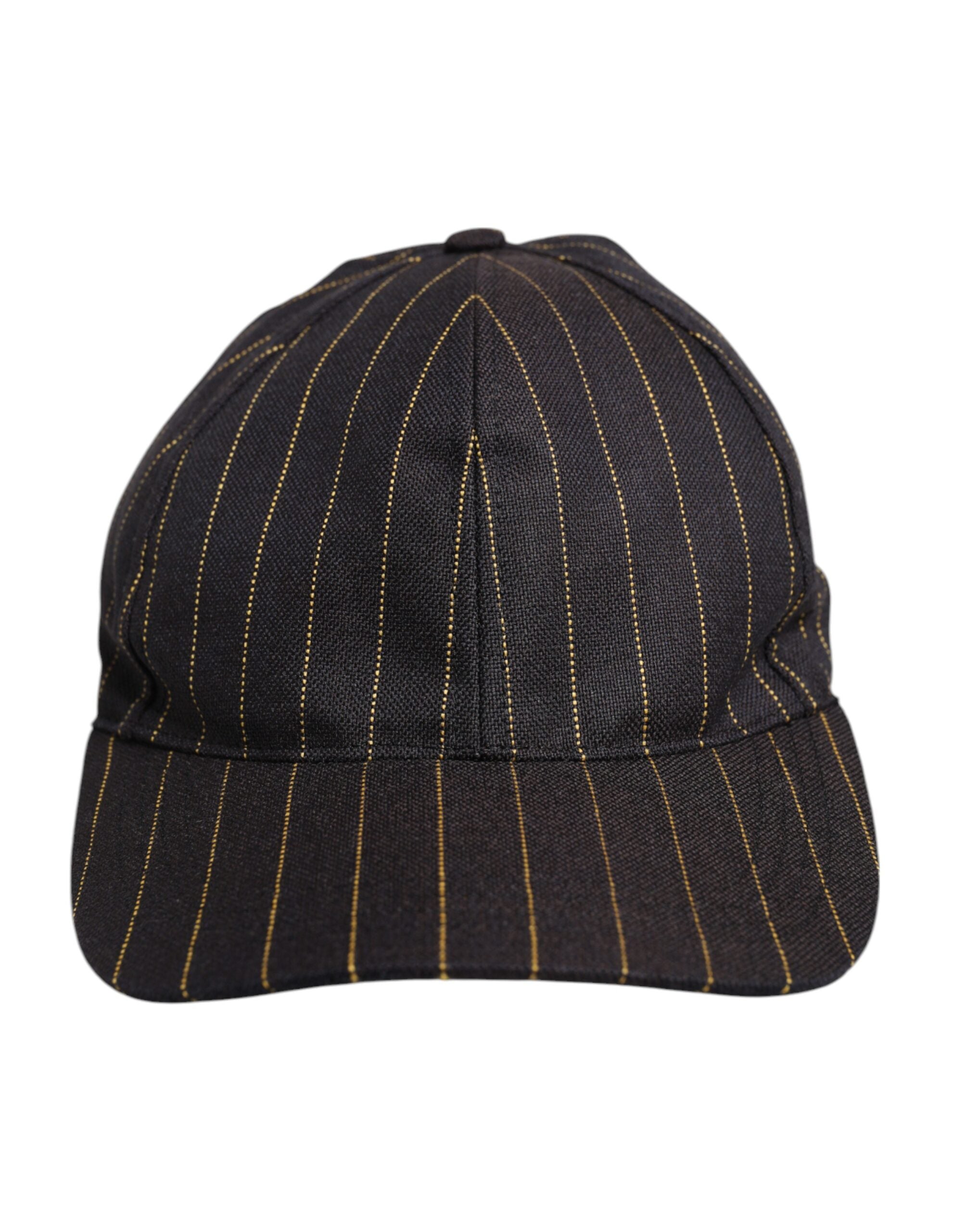 Șapcă de baseball Dolce &amp; Gabbana cu 6 panouri din bumbac și dungi maro