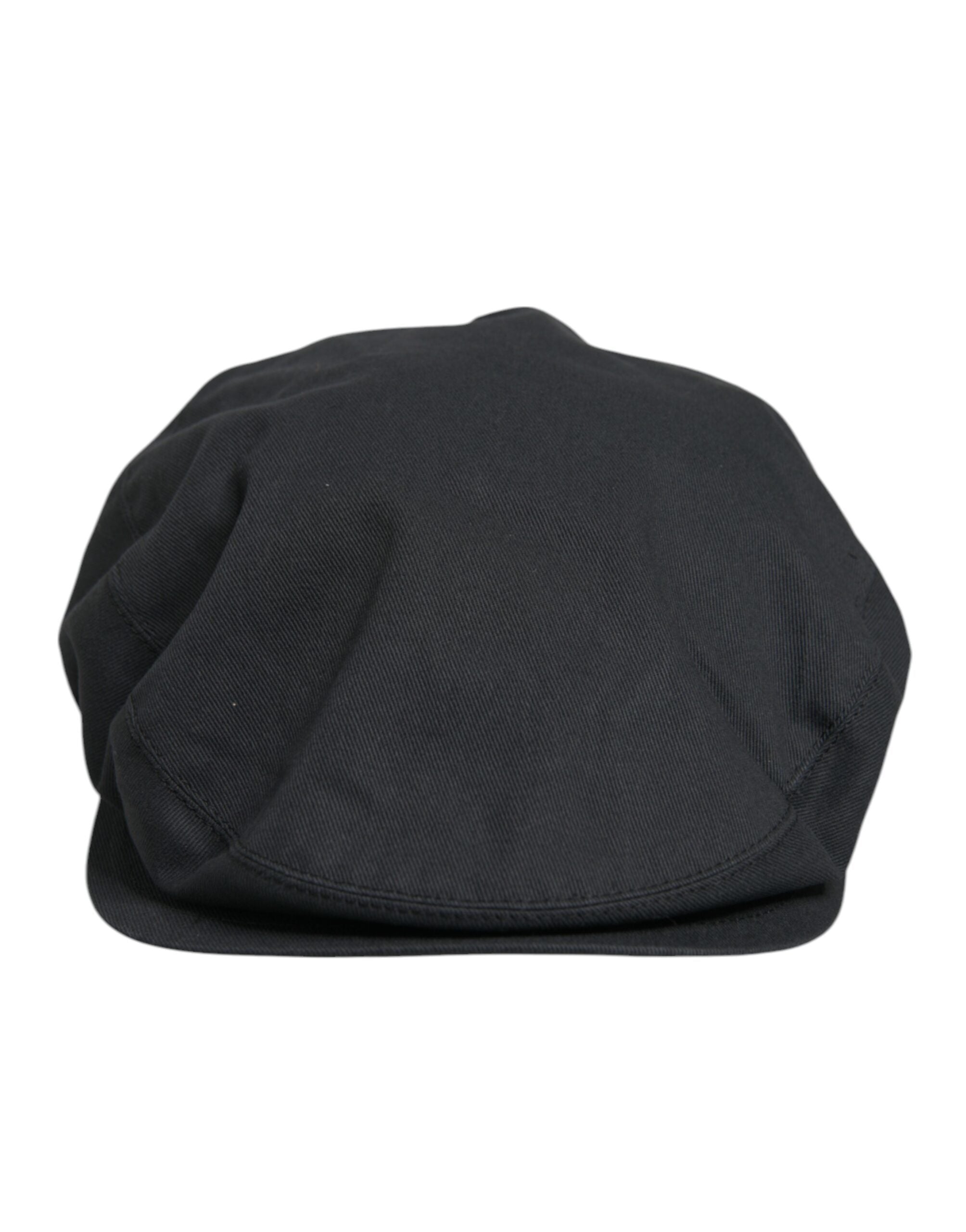 Pălărie Capello Cabbie, din bumbac negru Dolce &amp; Gabbana