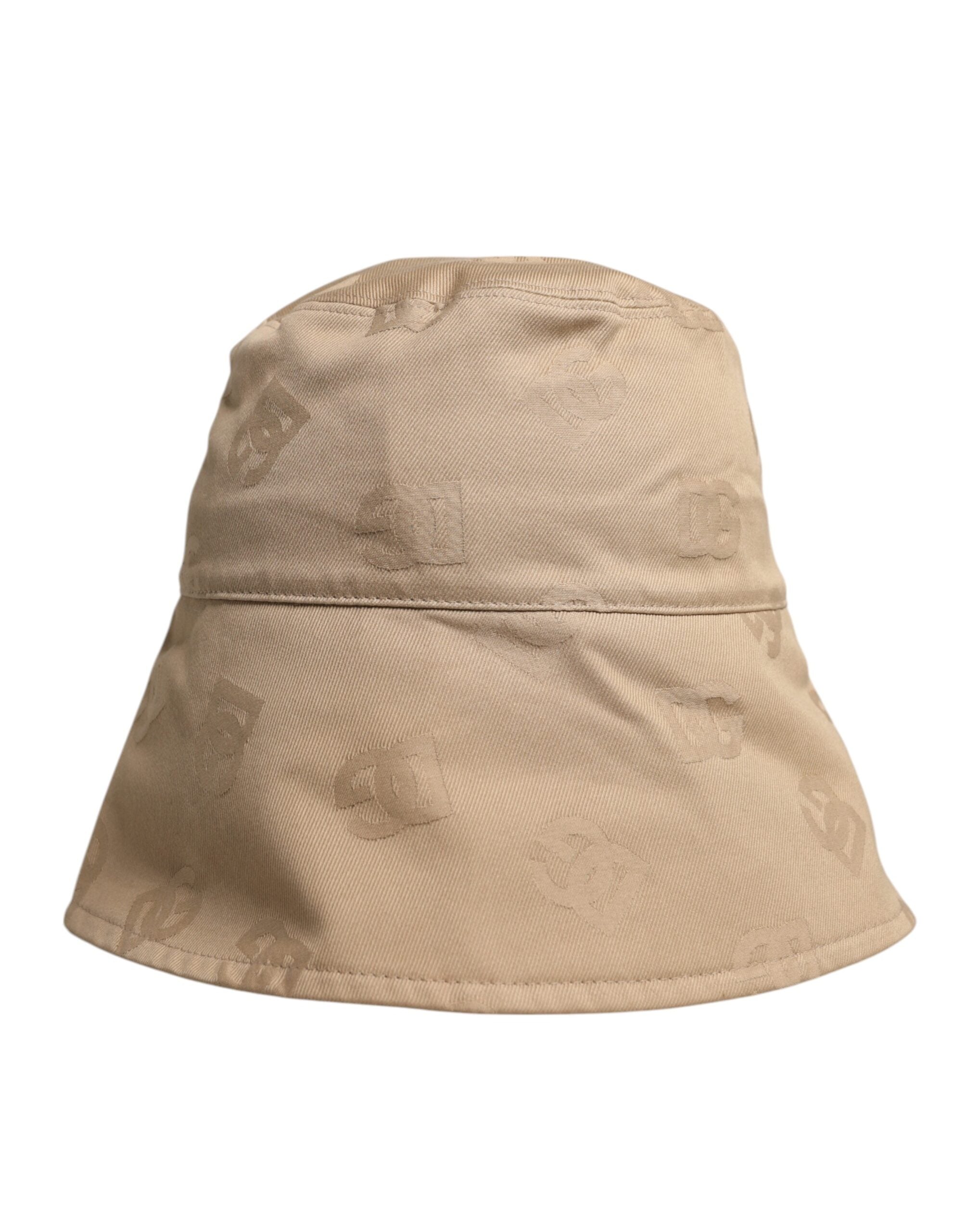 Șapcă Dolce &amp; Gabbana din bumbac cu logo bej și monogramă