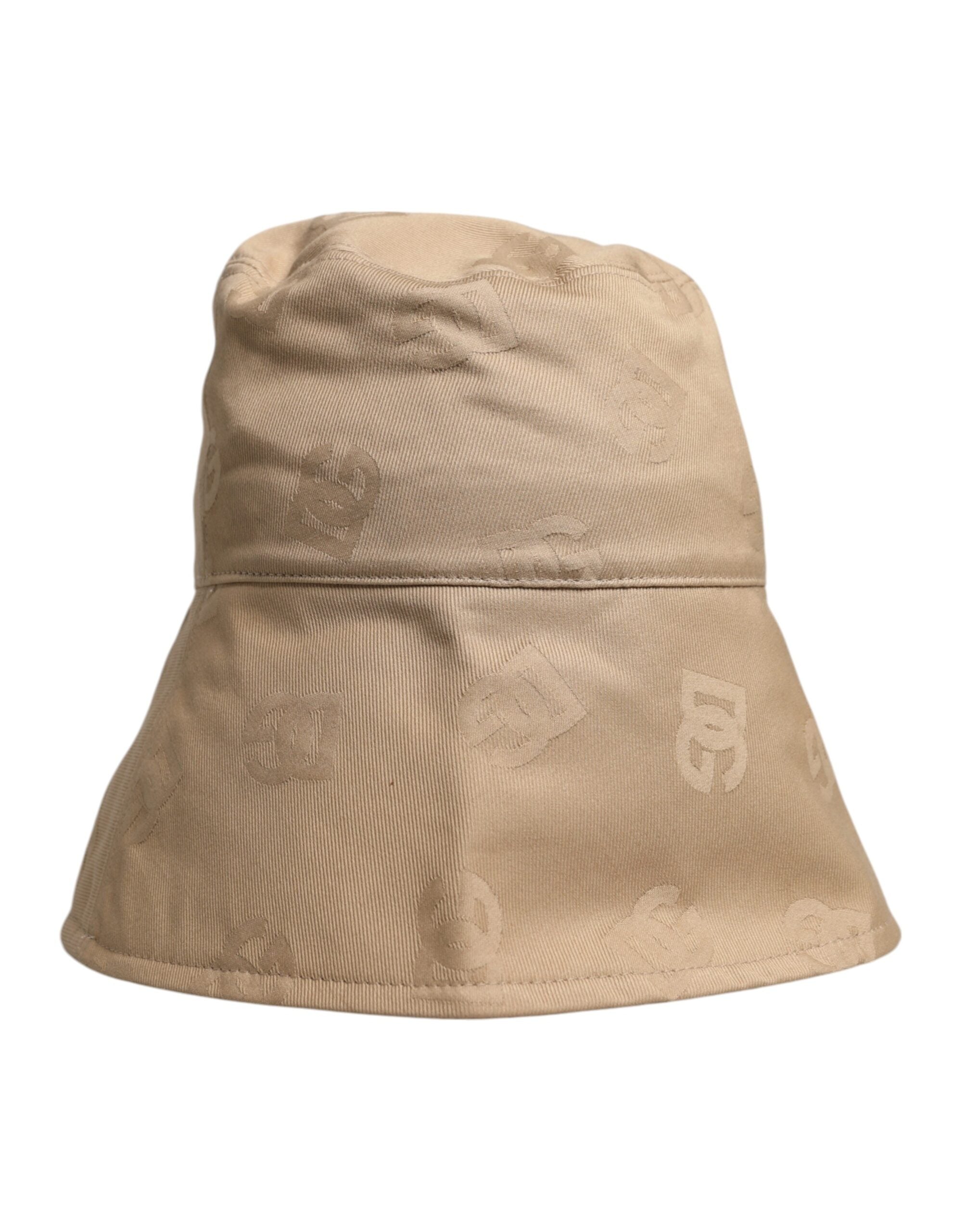 Șapcă Dolce &amp; Gabbana din bumbac cu logo bej și monogramă