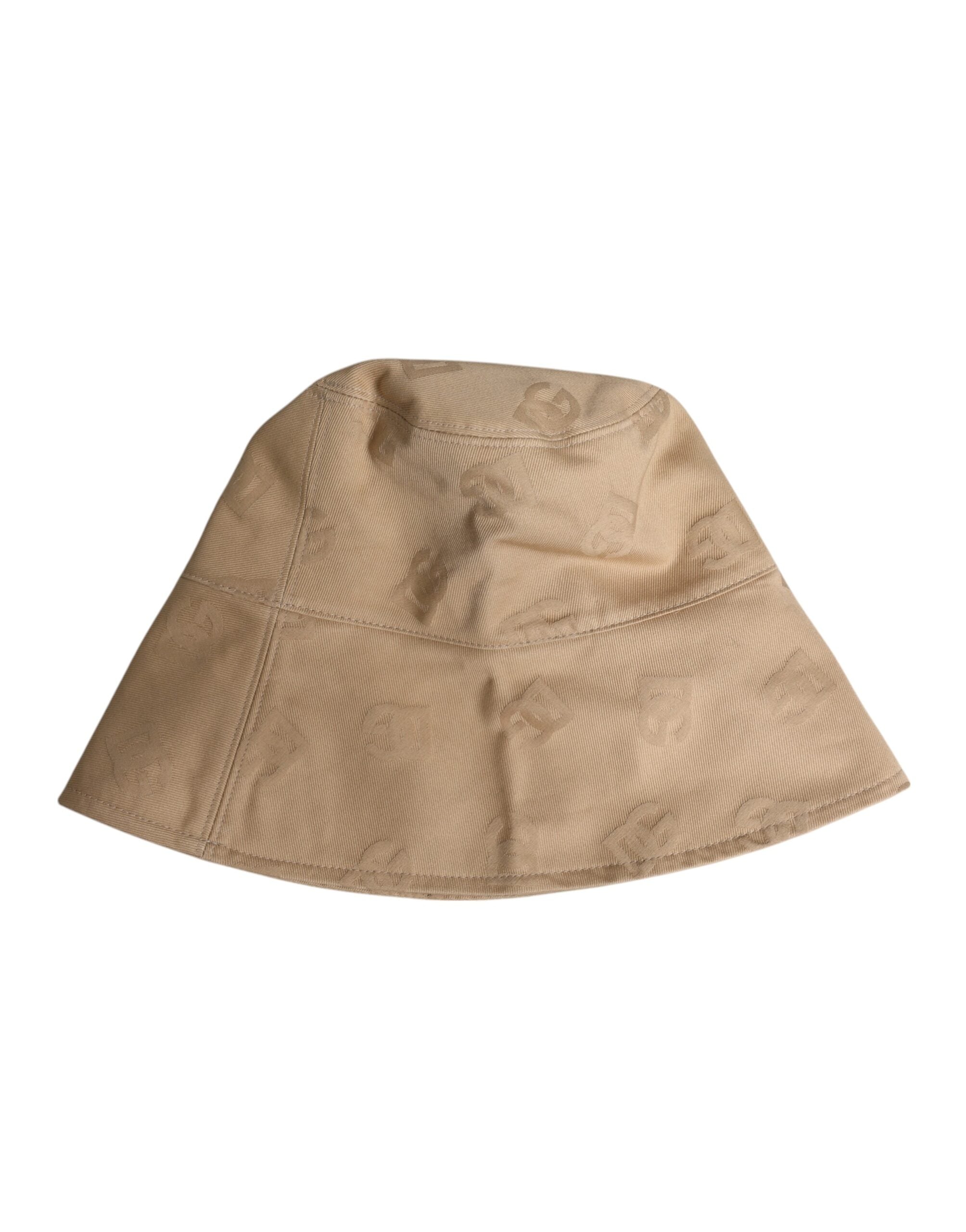 Șapcă Dolce &amp; Gabbana din bumbac cu logo bej și monogramă