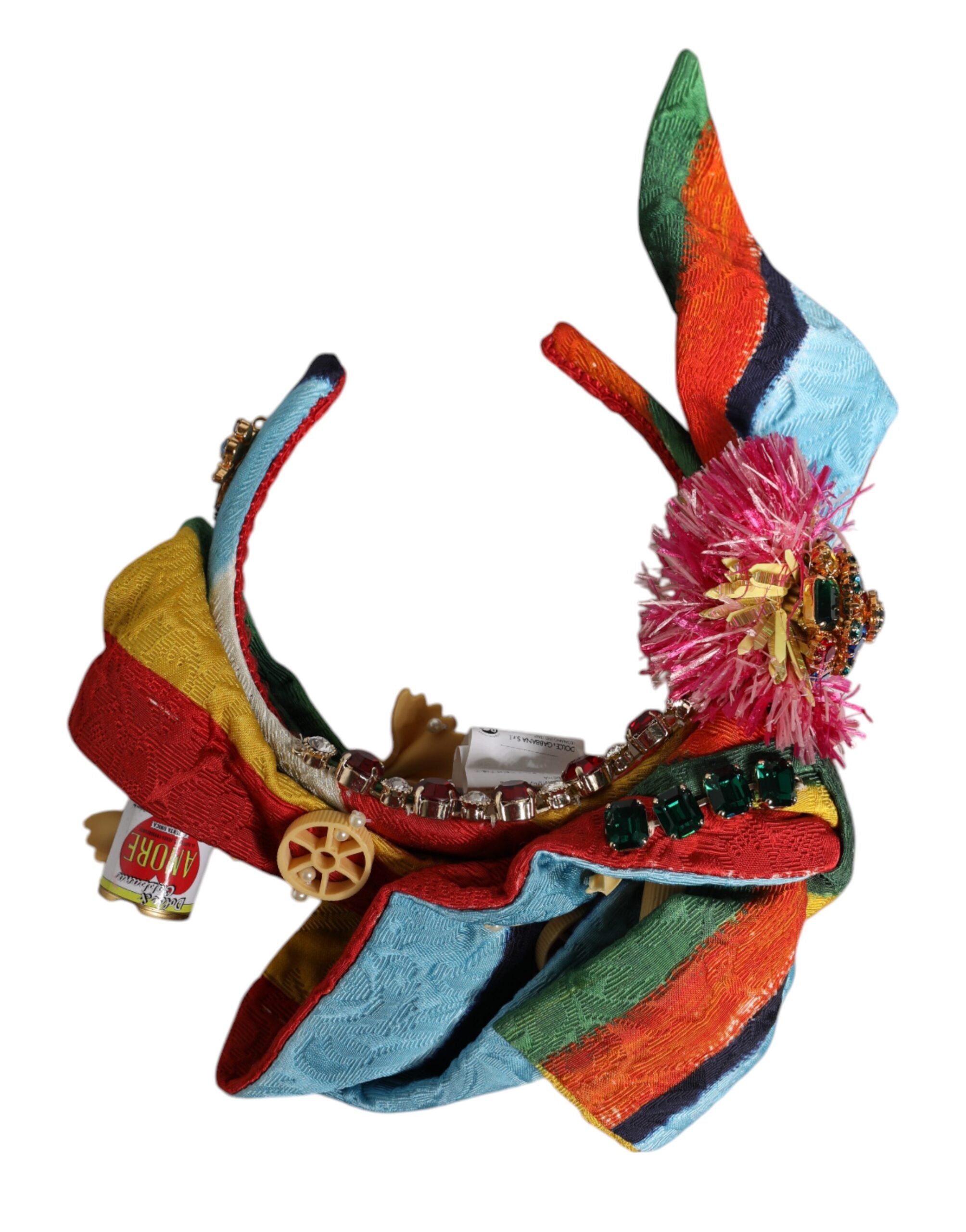 Bentiță Dolce &amp; Gabbana cu diademă și cristale florale multicolore