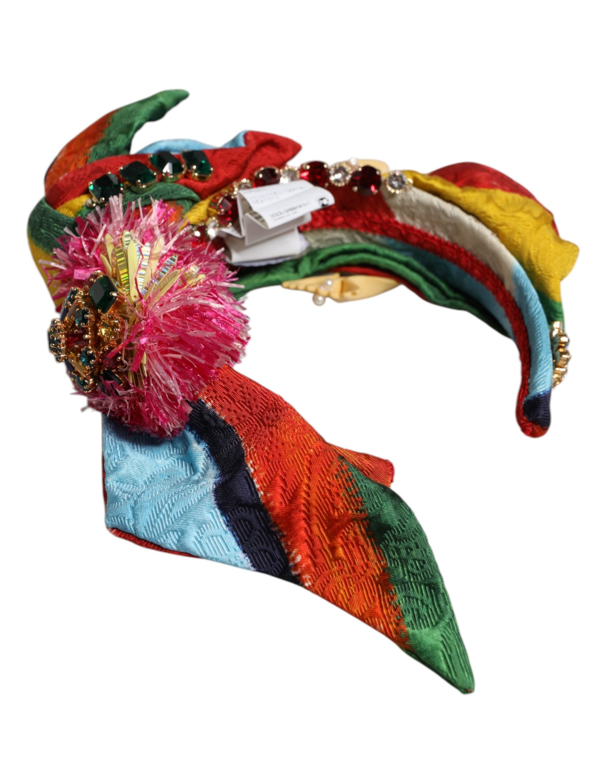 Bentiță Dolce &amp; Gabbana cu diademă și cristale florale multicolore
