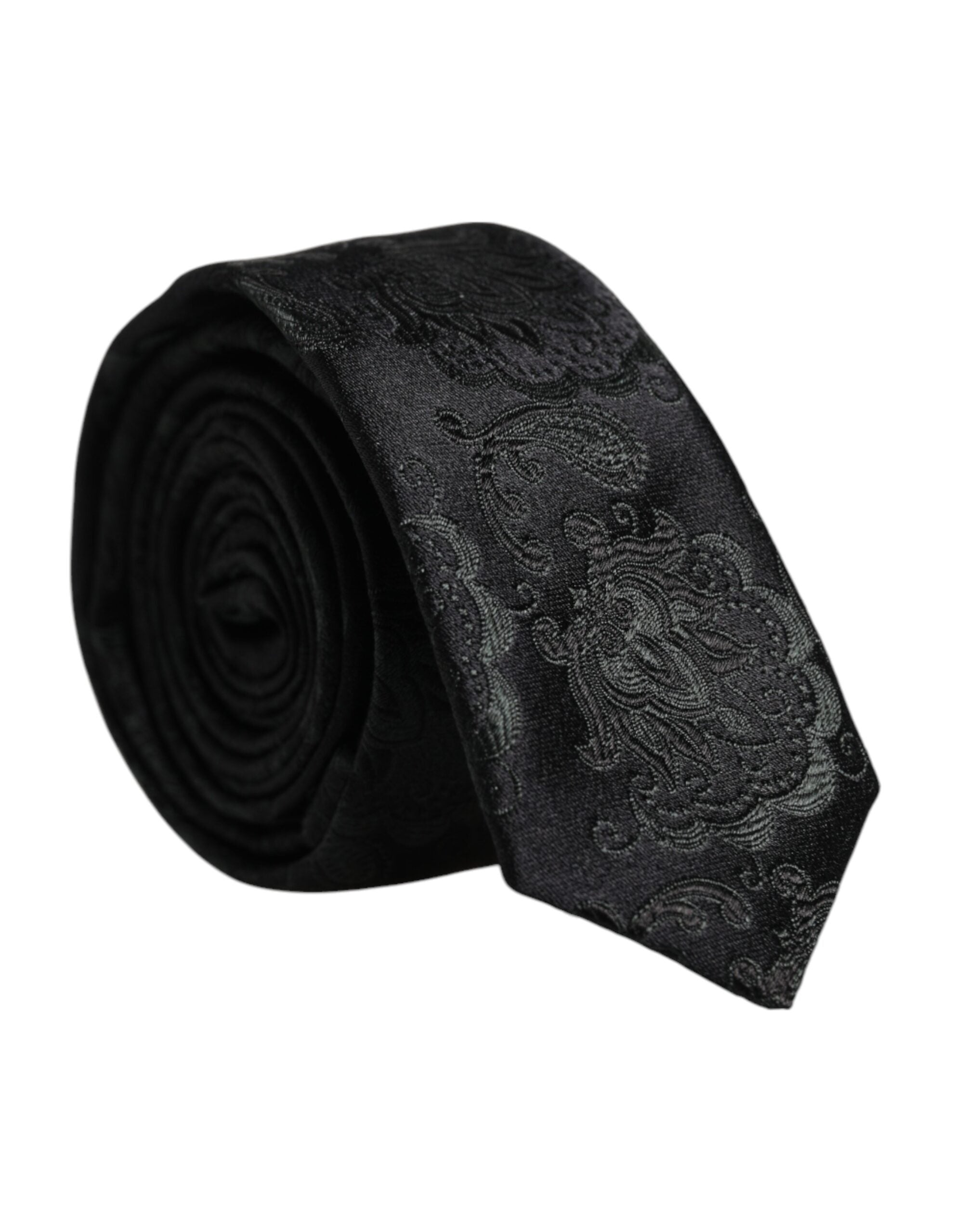 Cravată ajustabilă din mătase florală verde închis Dolce &amp; Gabbana