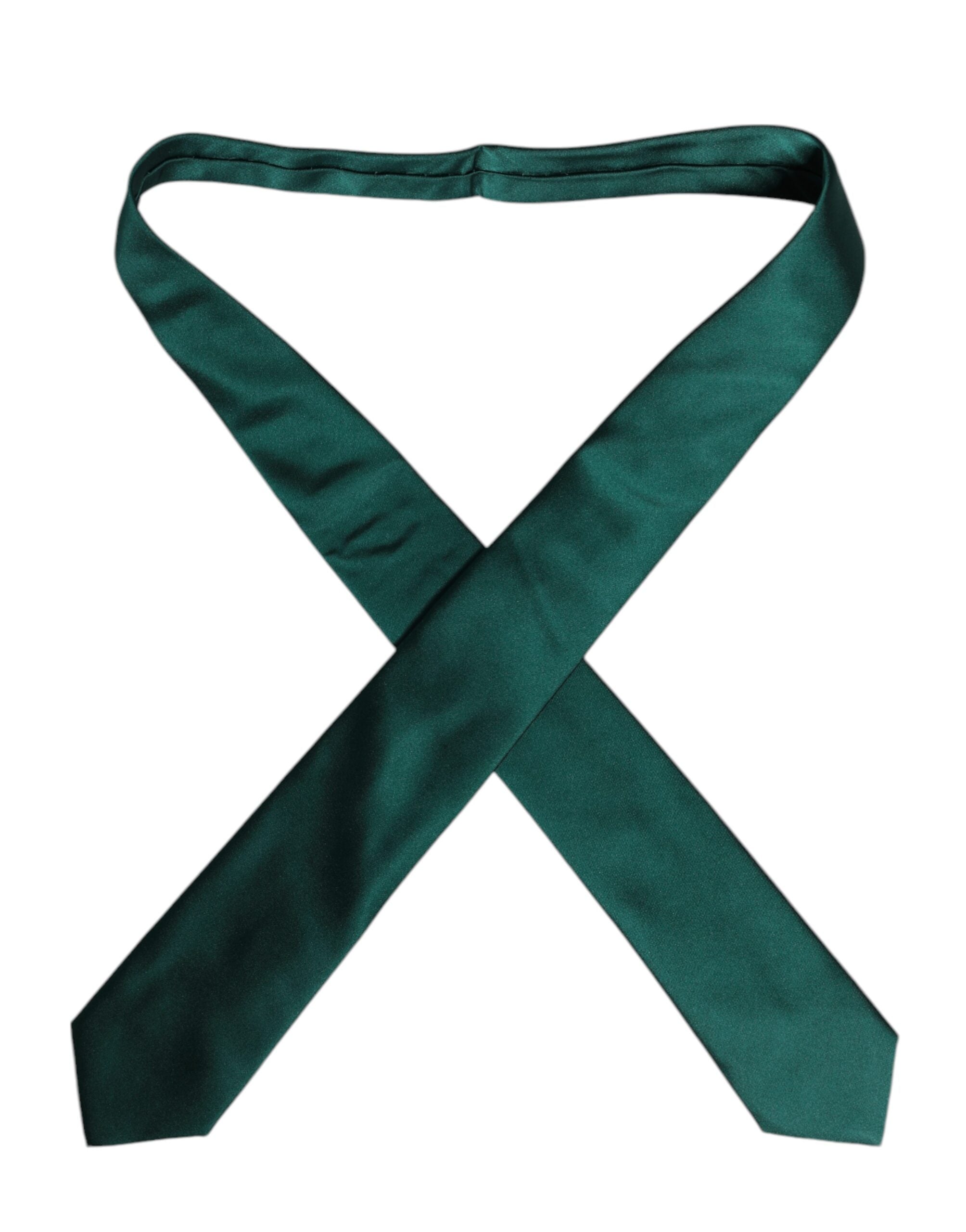 Cravată ajustabilă Dolce &amp; Gabbana din bumbac solid verde