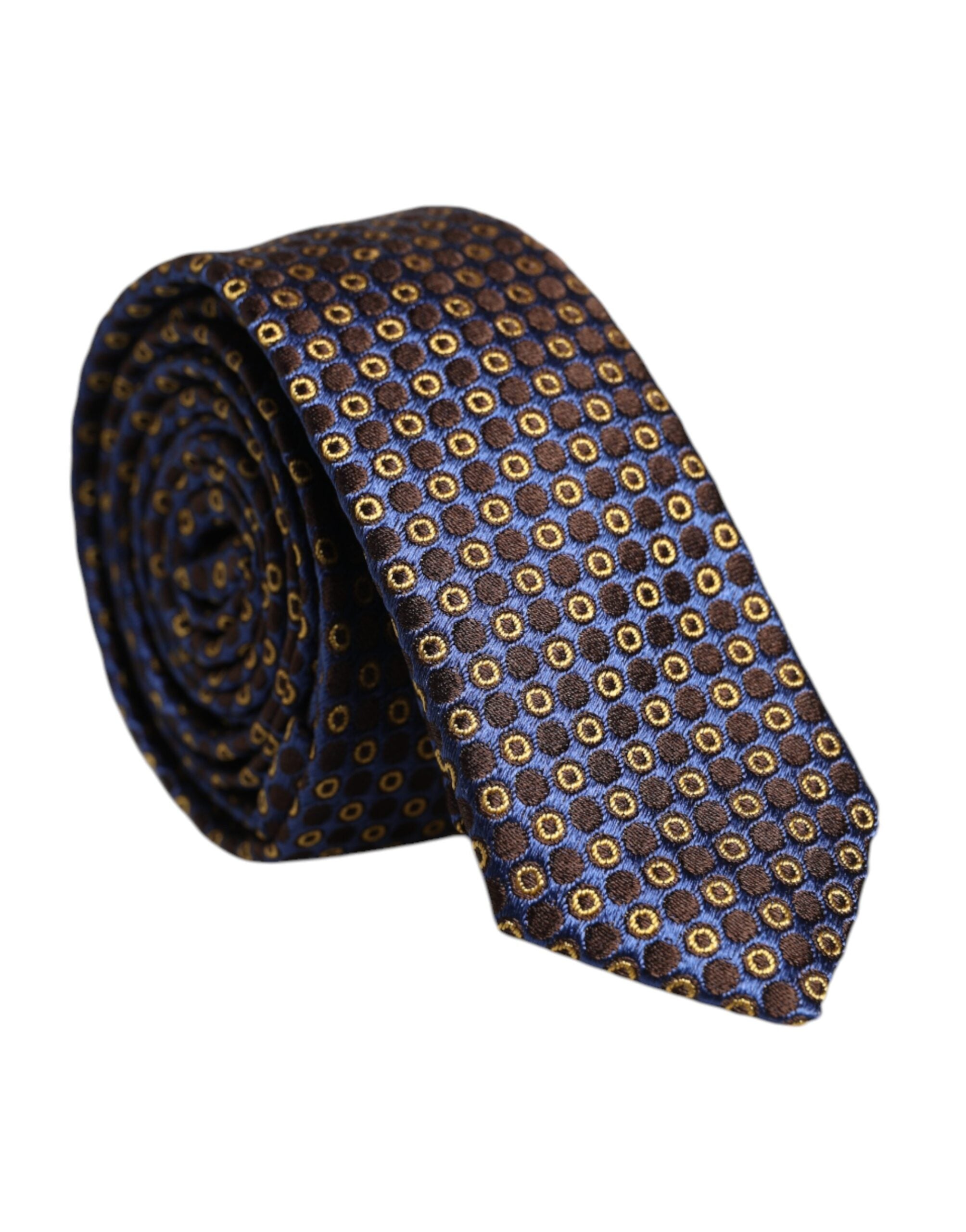 Cravată ajustabilă din mătase cu cercuri multicolore Dolce &amp; Gabbana