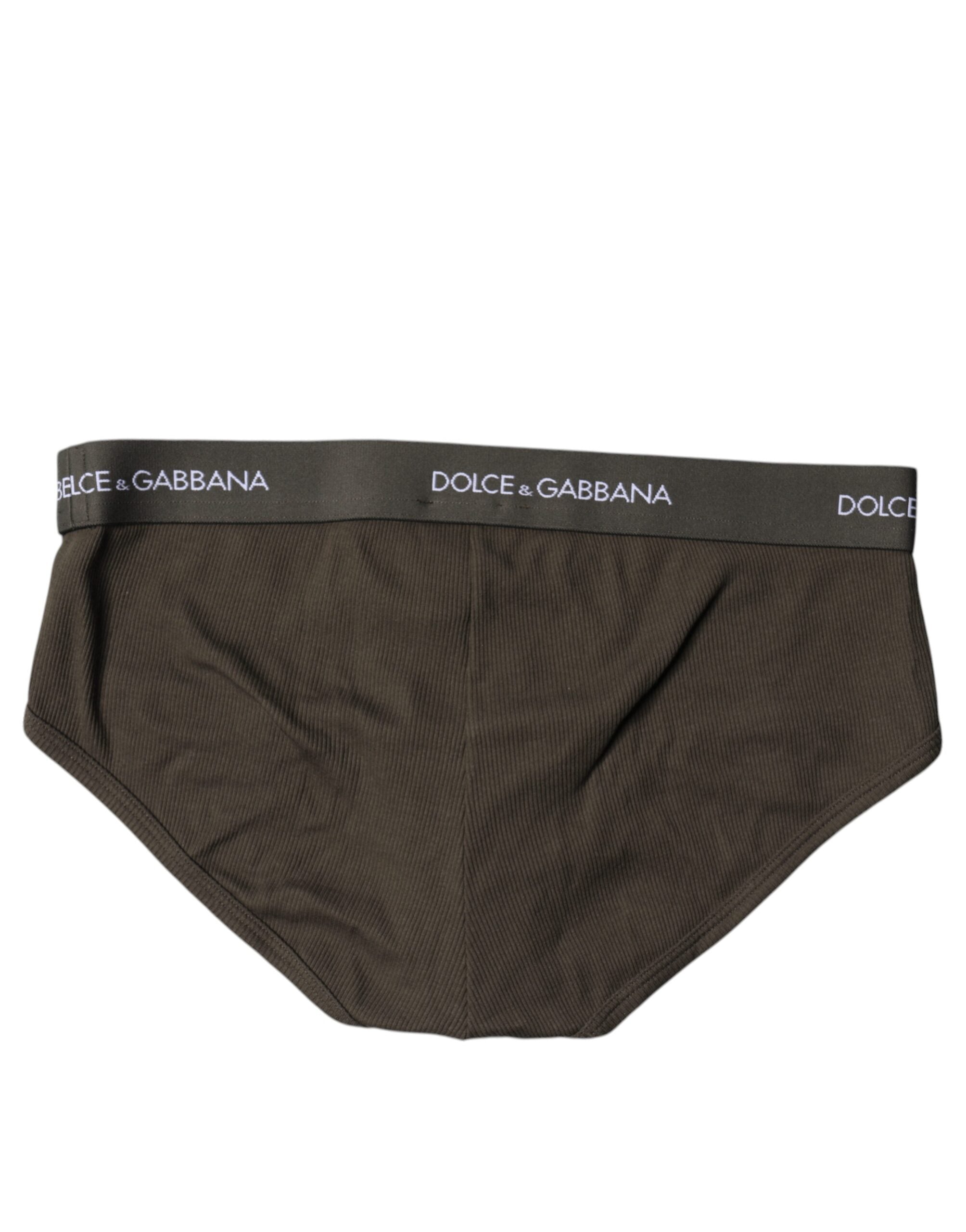 Dolce &amp; Gabbana Herren Mid Slip Slip aus grauer Baumwolle