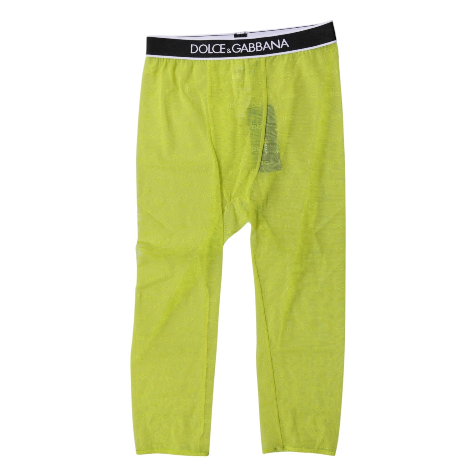 Lenjerie intimă Dolce &amp; Gabbana Colanți scurți din nailon cu logo DG verde