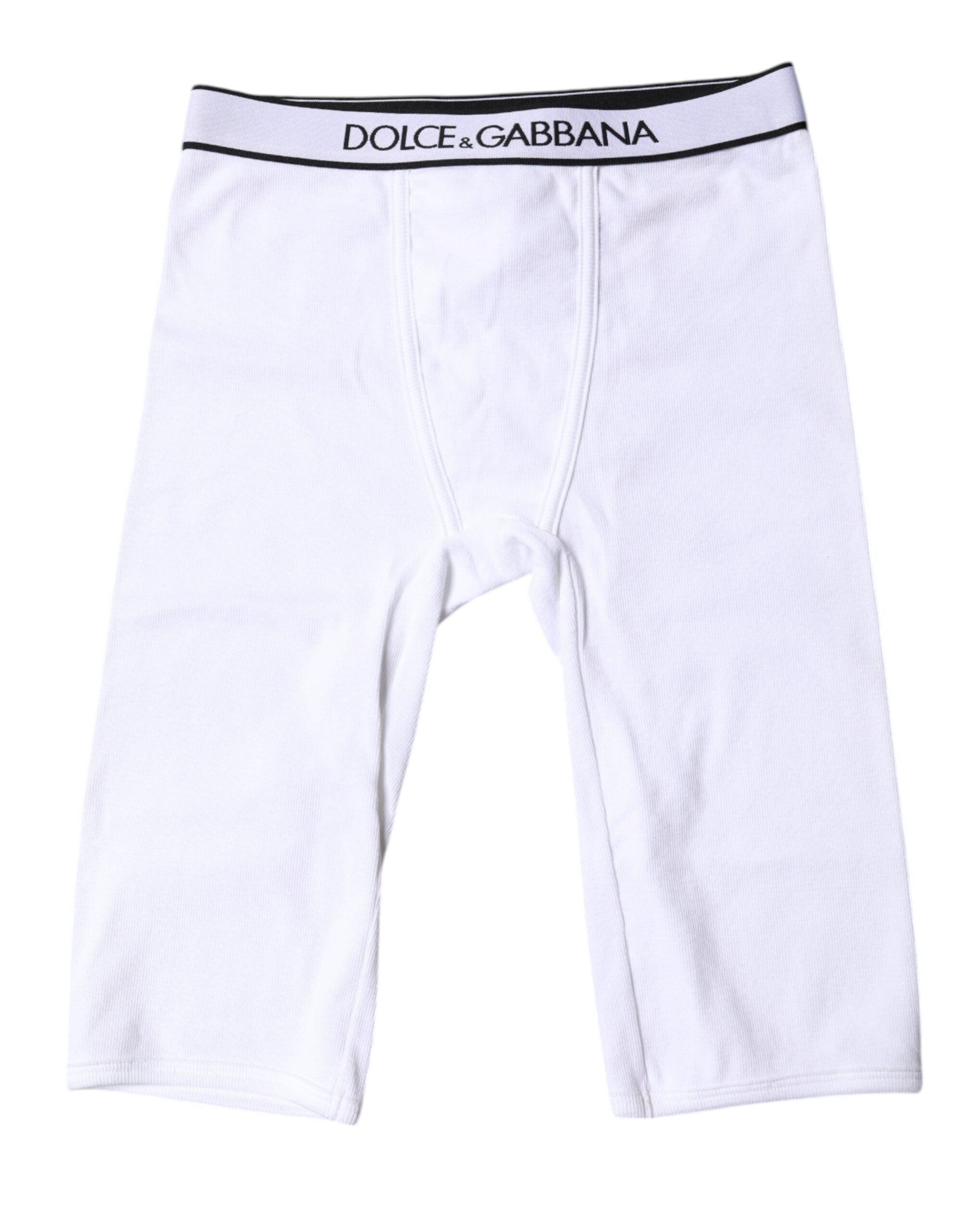 Dolce &amp; Gabbana – Kurze Strumpfhose aus Baumwolle mit weißem Logo