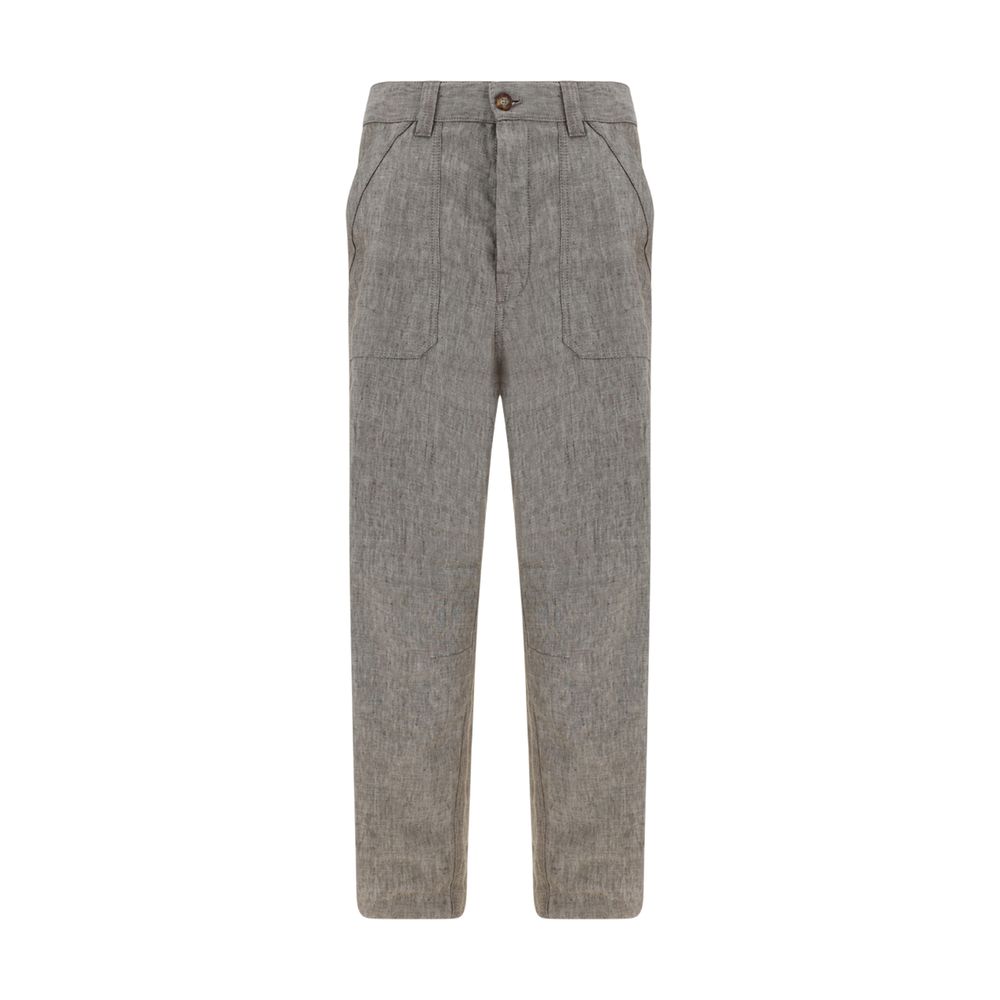Pantaloni din in Brunello Cucinelli