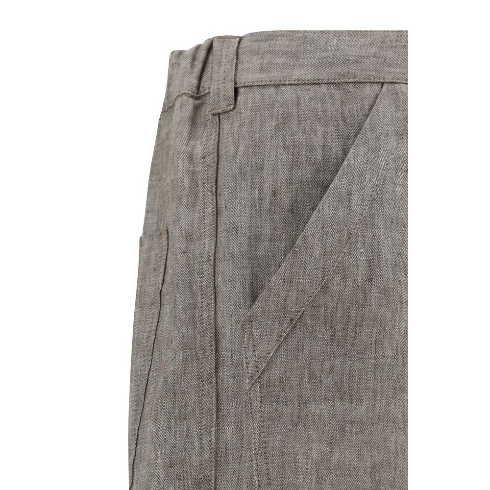 Pantaloni din in Brunello Cucinelli