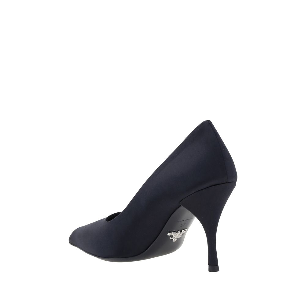 Pantofi cu toc Prada din satin de mătase