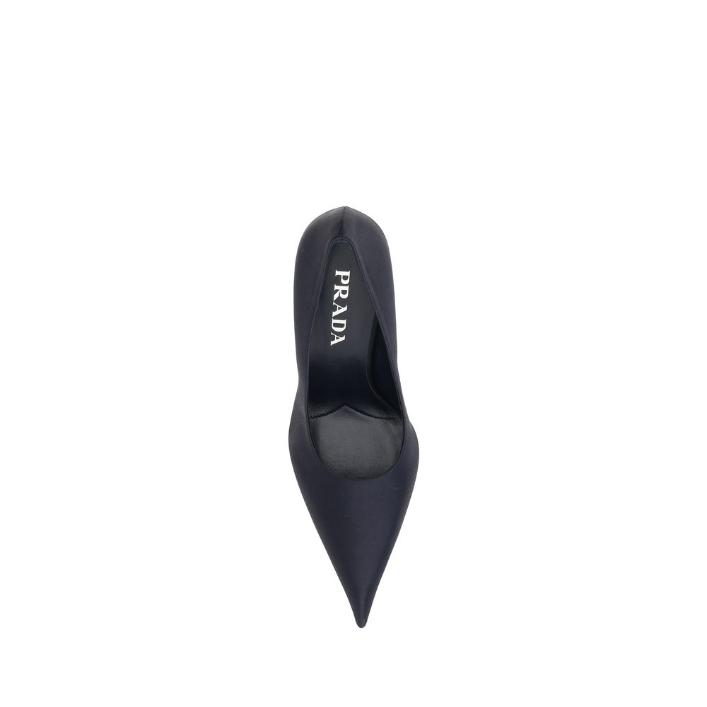 Pantofi cu toc Prada din satin de mătase
