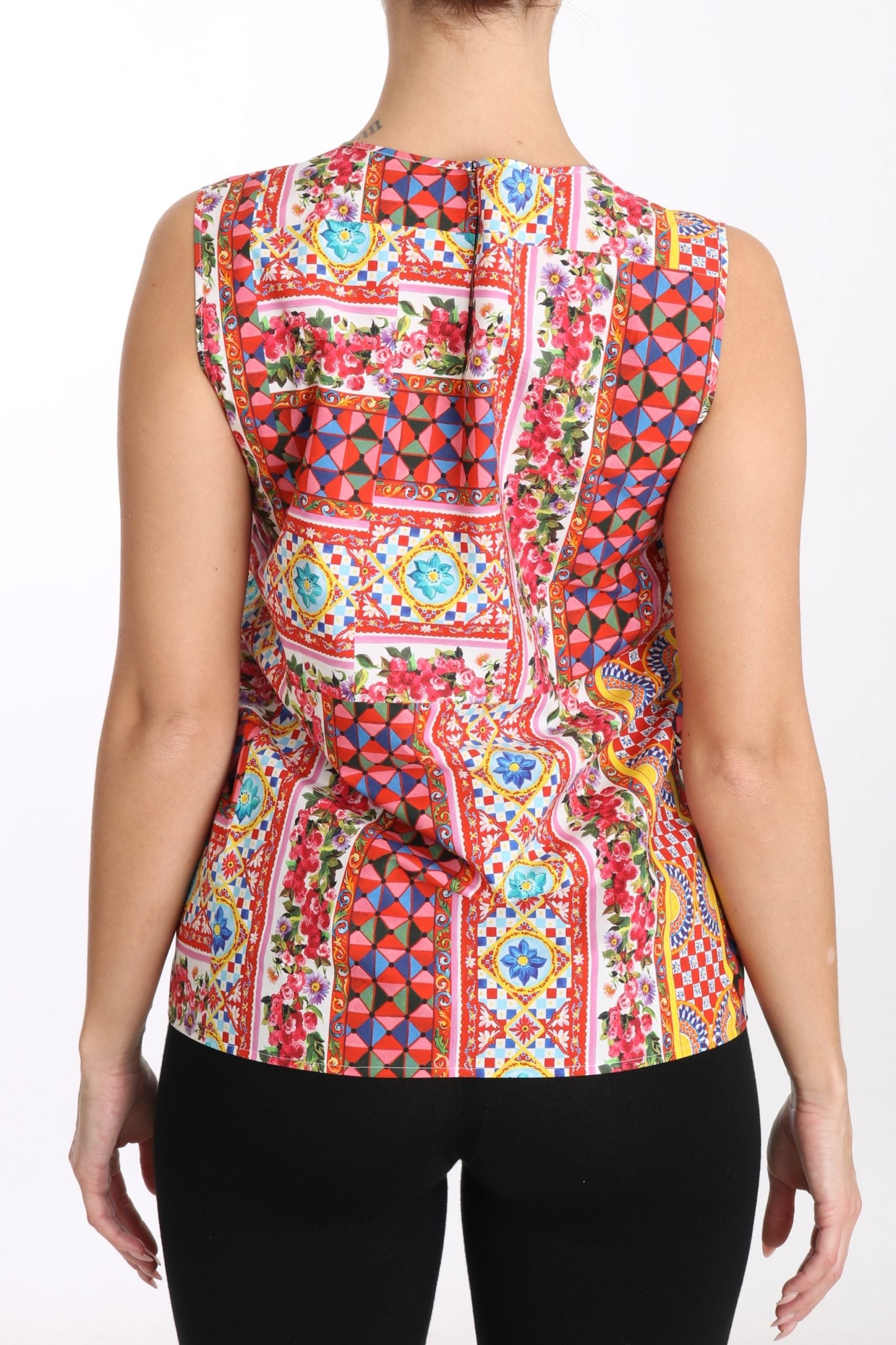 Tricou din bumbac pur cu imprimeu Carretto Dolce &amp; Gabbana