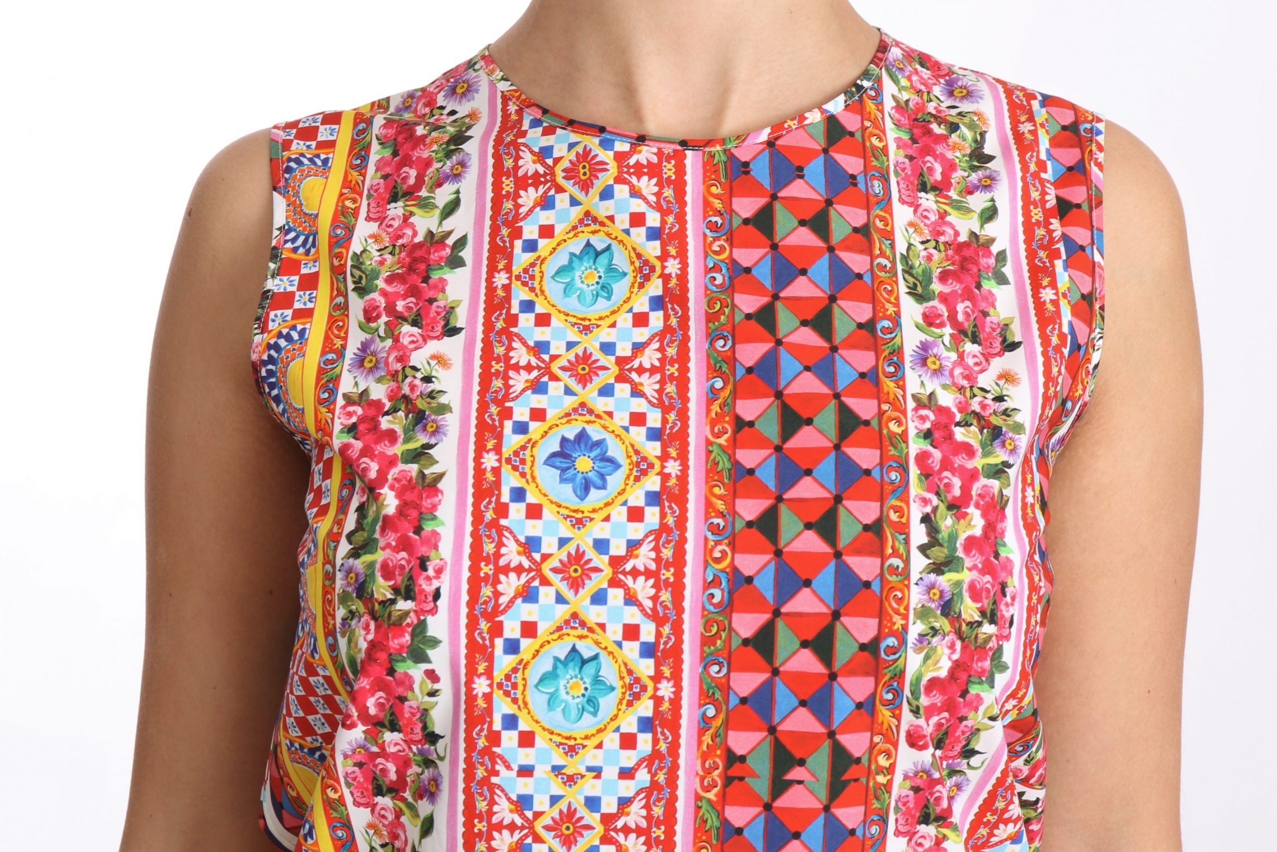 Tricou din bumbac pur cu imprimeu Carretto Dolce &amp; Gabbana
