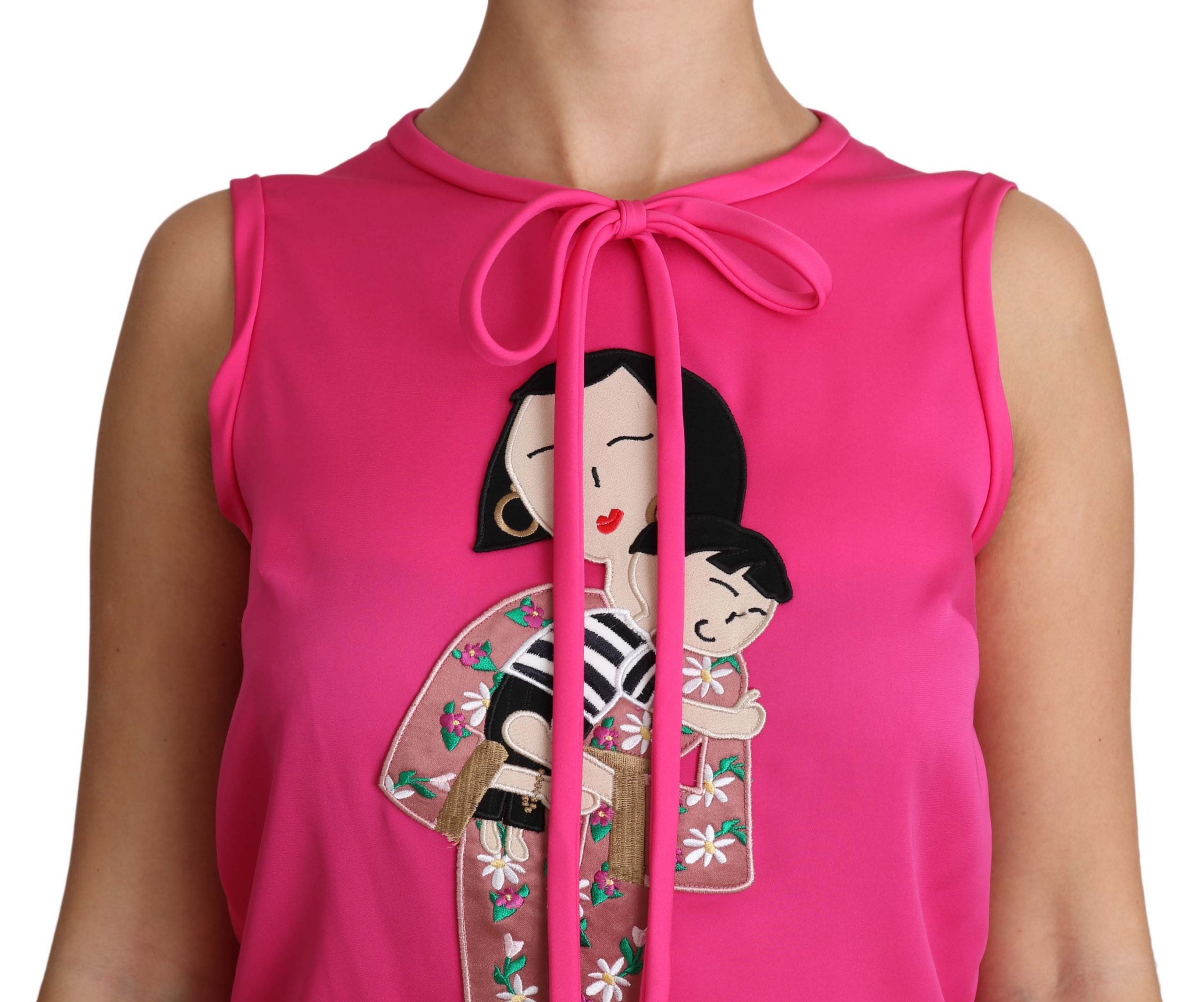 Dolce &amp; Gabbana Tricou elegant roz din mătase pentru familie