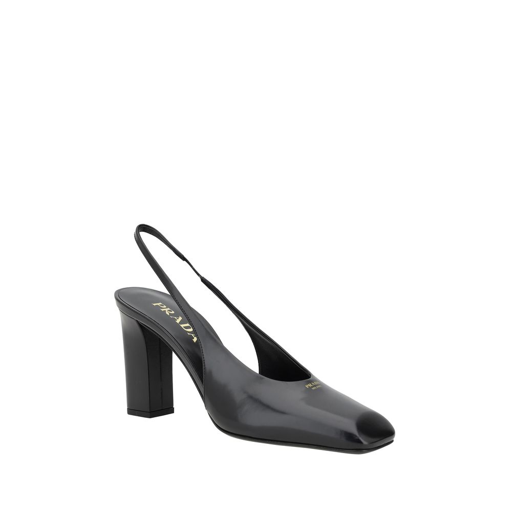 Prada Schwarze Pumps aus Kalbsleder